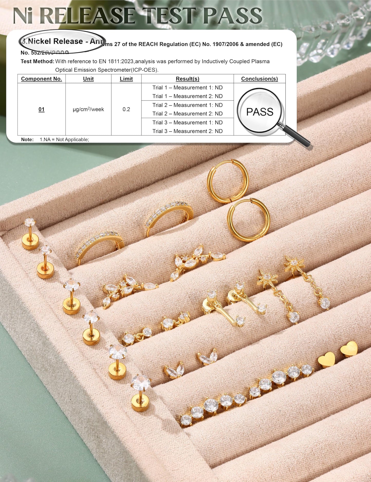 LOLIAS Hypoallergenic Flat Back Earrings Cartilage Earring Stacks - Surgical Steel Earrings for Sensitive Ears - Small Stainless Steel Flatback Stud Hoop Earring Sets for Helix Tragus Conch Daith Multiple Piercing Jewelry Trendy 14K Gold Plated