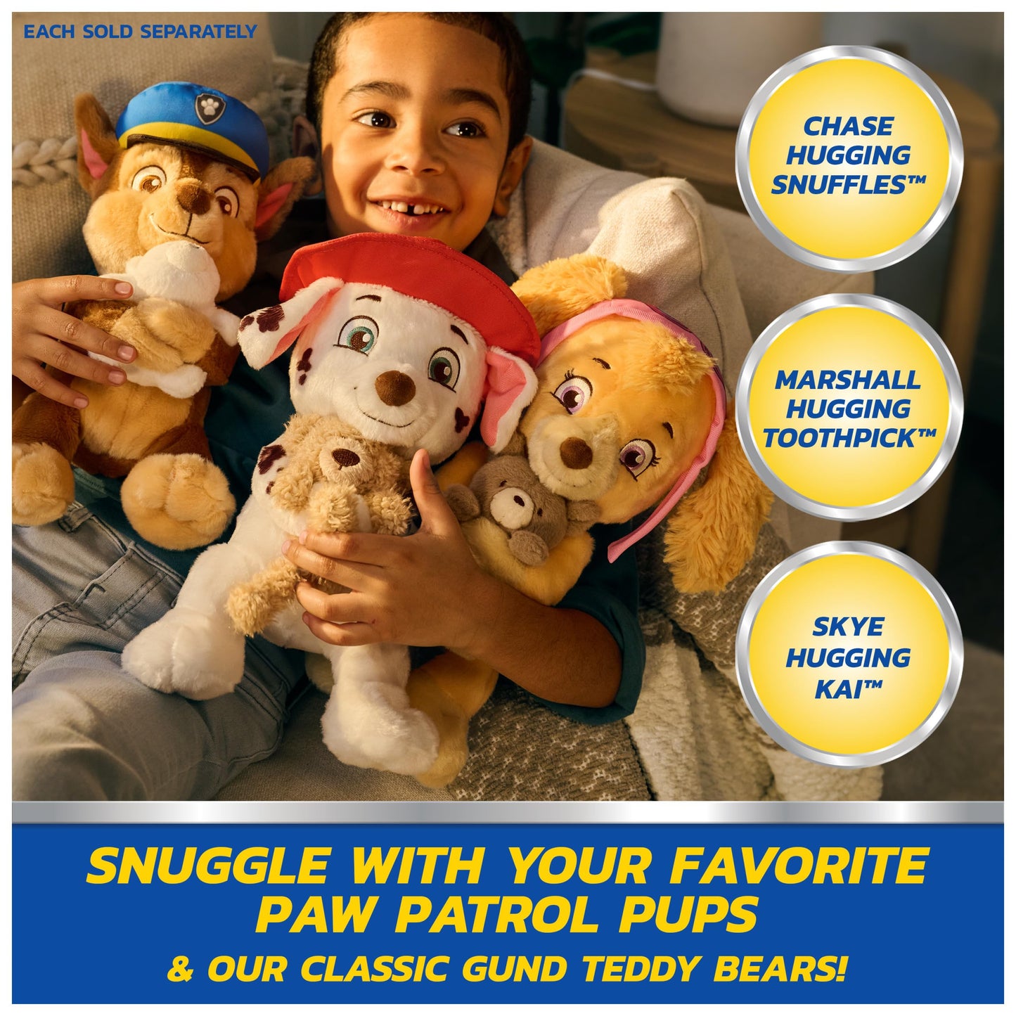 Paw Patrol GUND Skye with Kai Teddy Bear, Official Skye Plush Toy, Dog Stuffed Animal for Ages 1 and Up, 9.5”