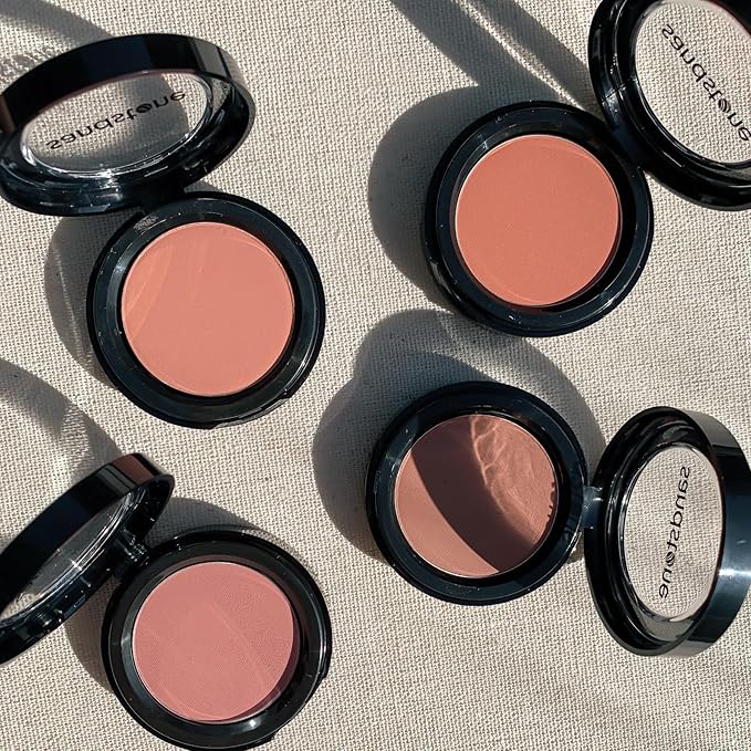 Sandstone Scandinavia Big Crush Blush – Hypoallergenic smooth powder blush for cheeks. Ultra fine color pigmentation and silky smooth texture - lightweight - blendable - lasts all day