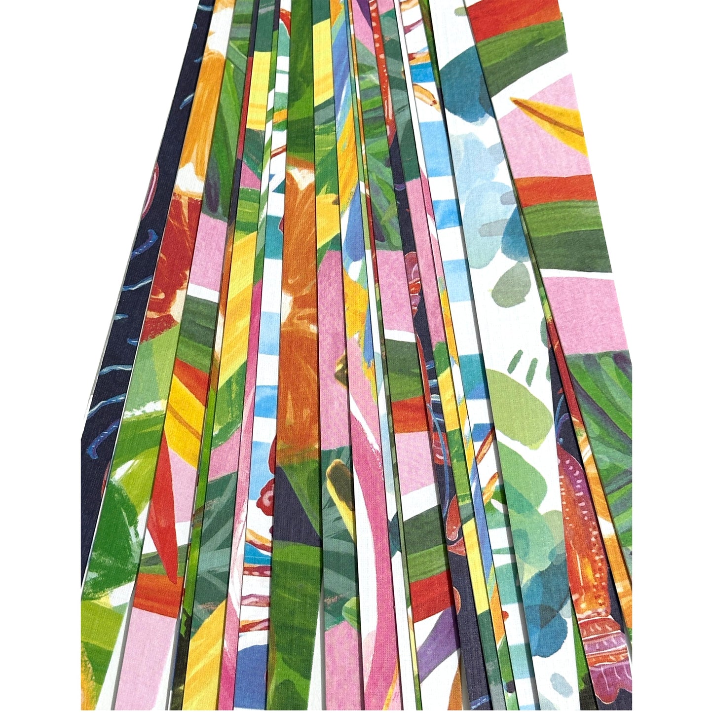 Paper Strips Multi Size Pack Includes 1", 3/4", and 1/2" Wide Triangle Shape Strips to Make Paper Beads (144-Strips-Multi)