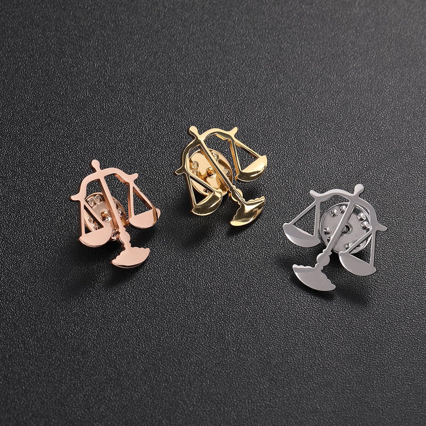 Metal Balance Badges Suit Brooch Libra Scales Brooches For Men (steel)