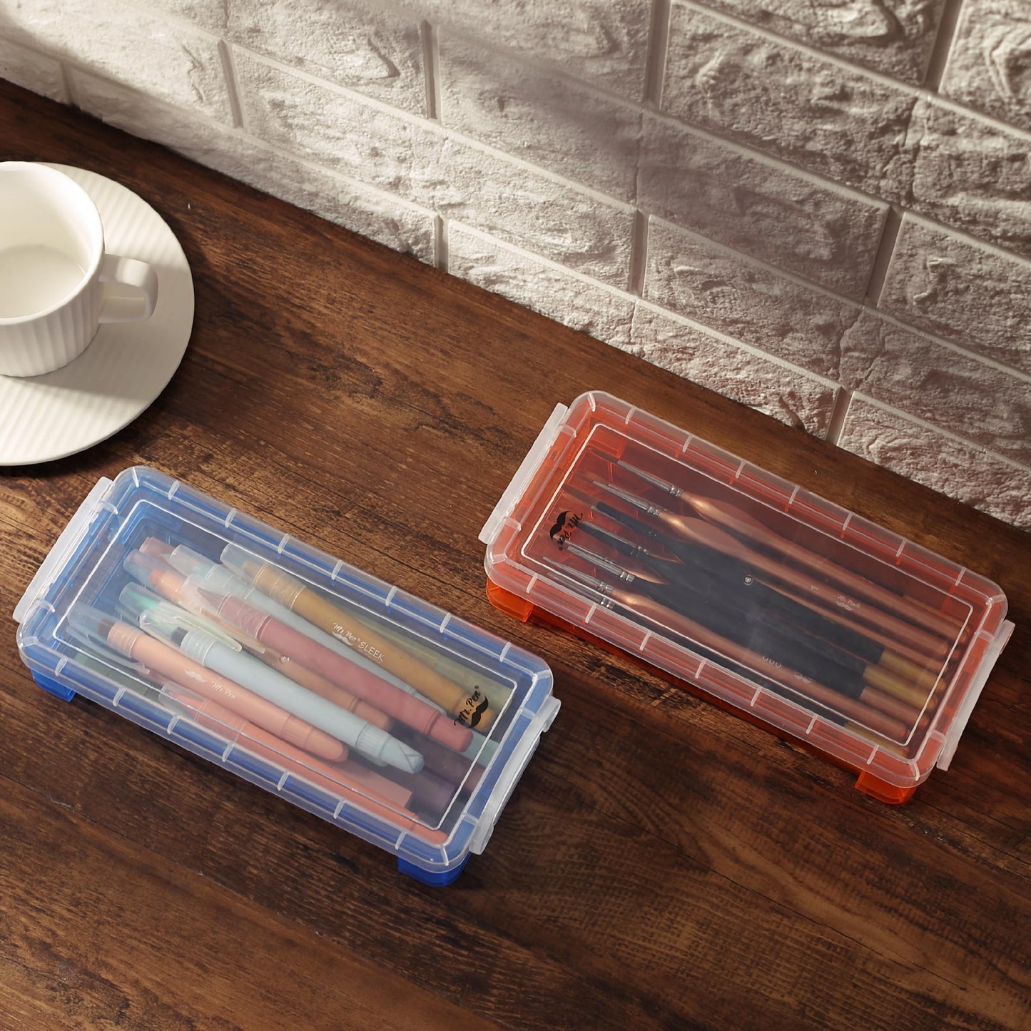 Mr. Pen- Pencil Box, 4 Pack, Assorted Color, Plastic Pencil Box Case, Pencil Case, Crayon Box