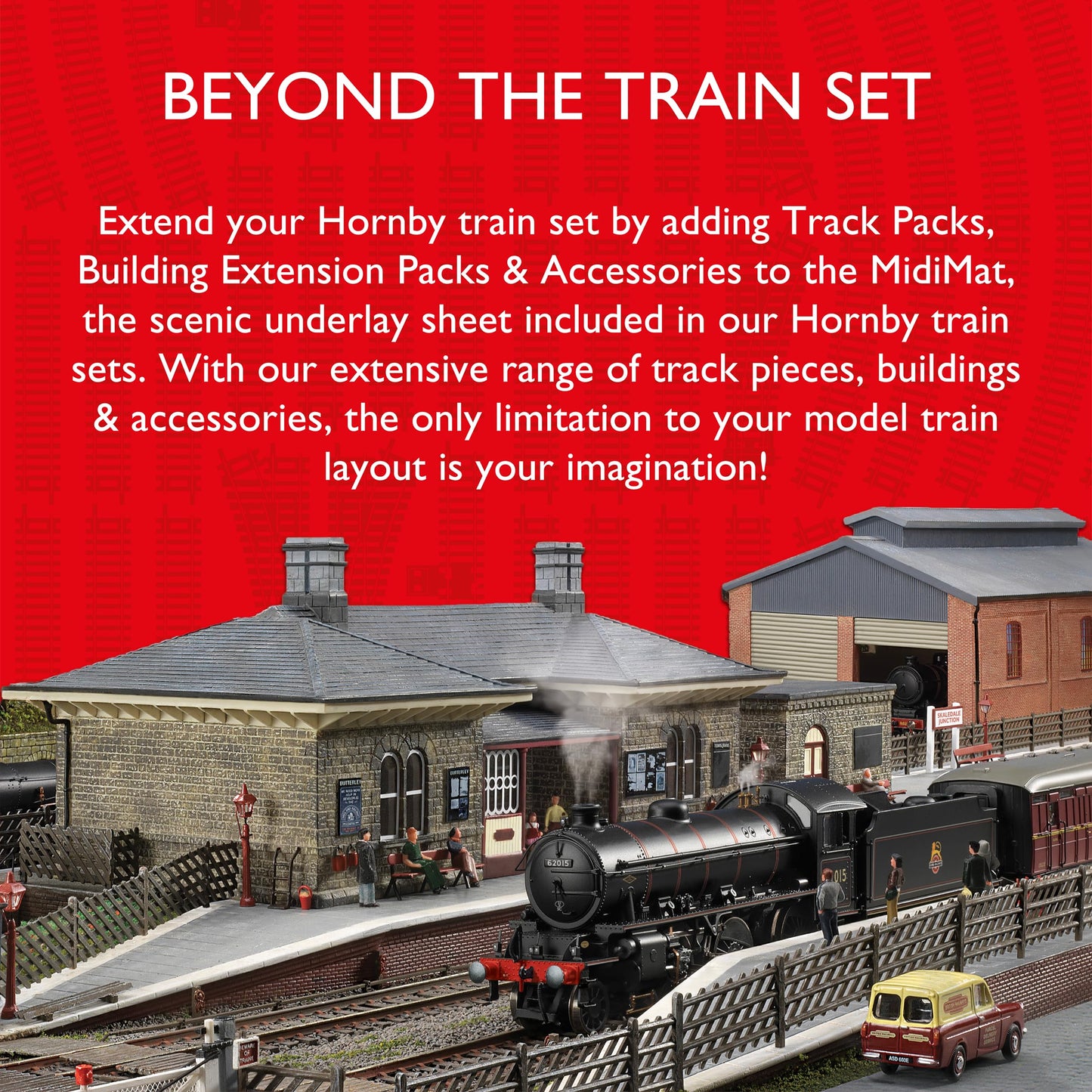 Hornby Hobby Train Tracks - R8206 Power Track Straight Track Pieces - Small Scale Model Accessories for Train, Electric Railroad Supplies with HO/OO Gauge Compatibility, Straight Tracks