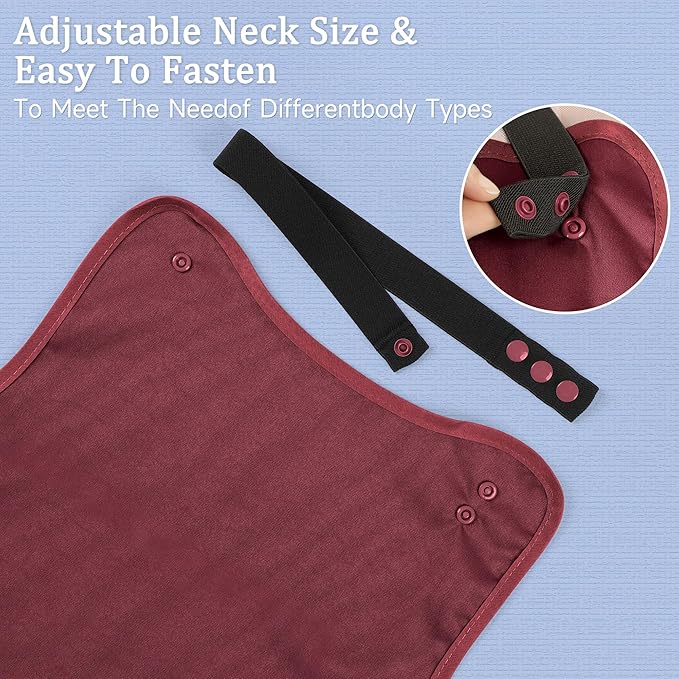 Adult Bibs-3 Pcs Washable Clothing Protector with Upgraded Crumb Catcher