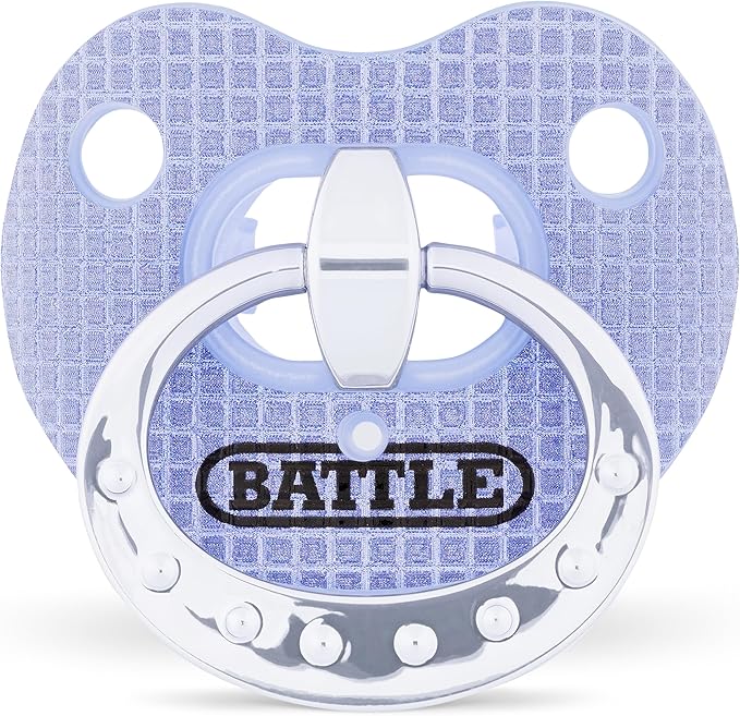 Battle Sports Binky Oxygen Football Mouthguard - Detachable Strap, Maximum Breathability, Works with Braces & No Boiling Required