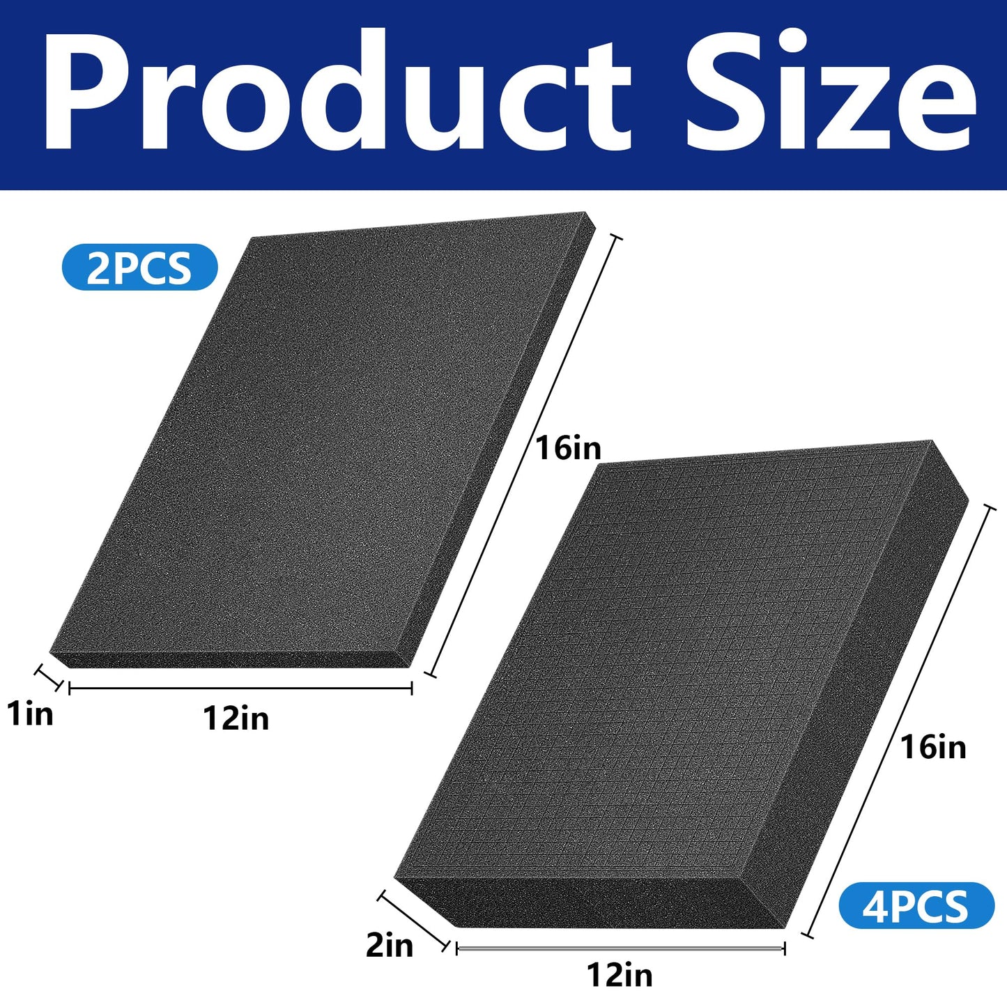 DECOHS 6 Pcs Pick Apart Foam Insert- 2 Sizes Pick and Pluck Foam- Pluck Pre Cube Sheet Foam with Bottom Use for Toolbox Game Box Cases Storage Drawer