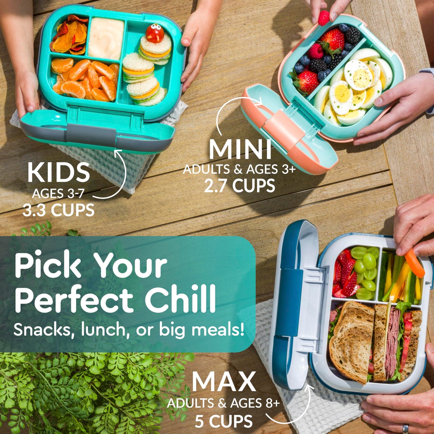 Bentgo Chill Kids Leak-Proof Lunch Box - 4-Compartment Bento Box with Built-In Ice Pack, 3.3 Cup Capacity, PFAS & BPA-Free, Microwave & Dishwasher Safe, Ideal Size for Ages 3 to 7 (Electric Aqua)