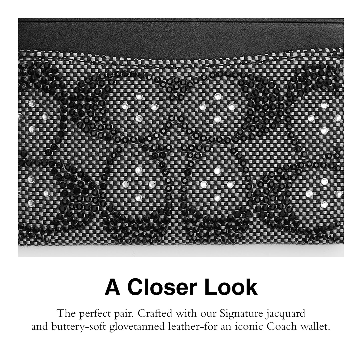 COACH Crystal Signature Jacquard Essential Card Case