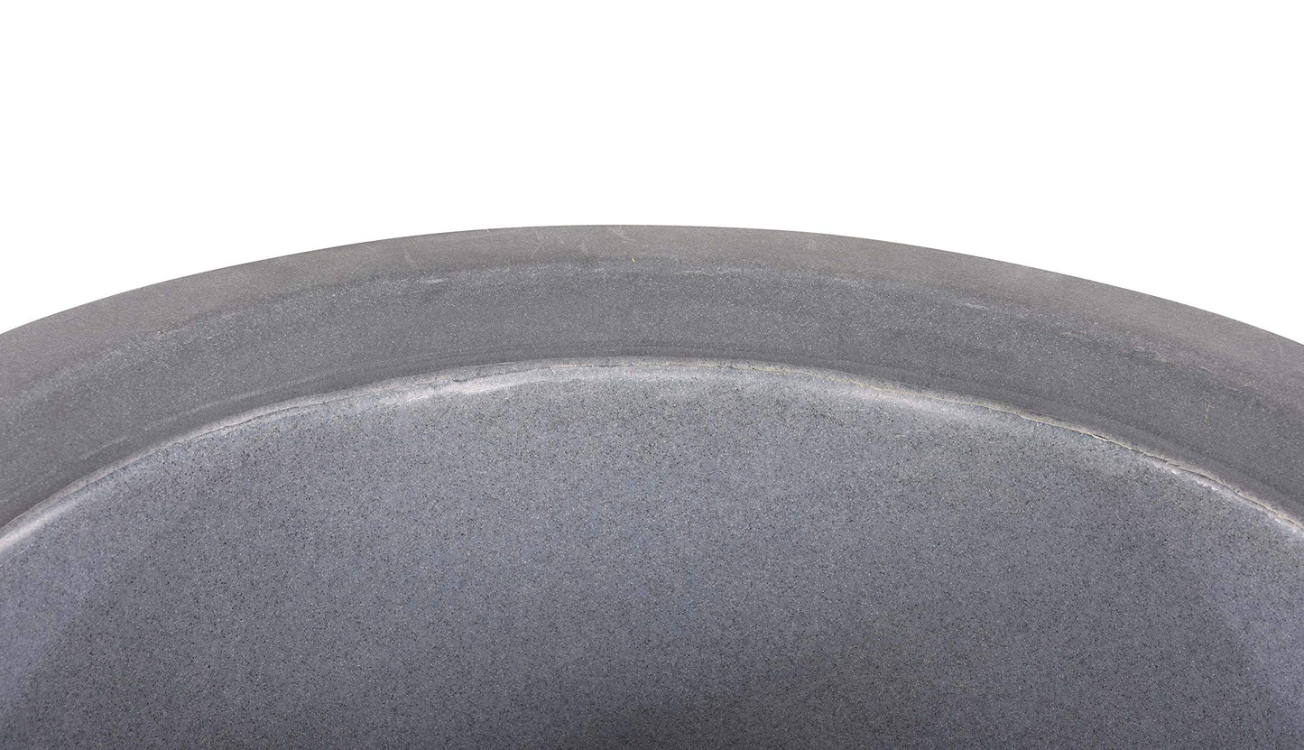 Vestil OG-IP-65-GGY Plastic Industrial Planter 36-1/4 in. x 36-1/4 in. x 29-5/8 in. 65 Gallon 800 Lb. Capacity Granite Gray