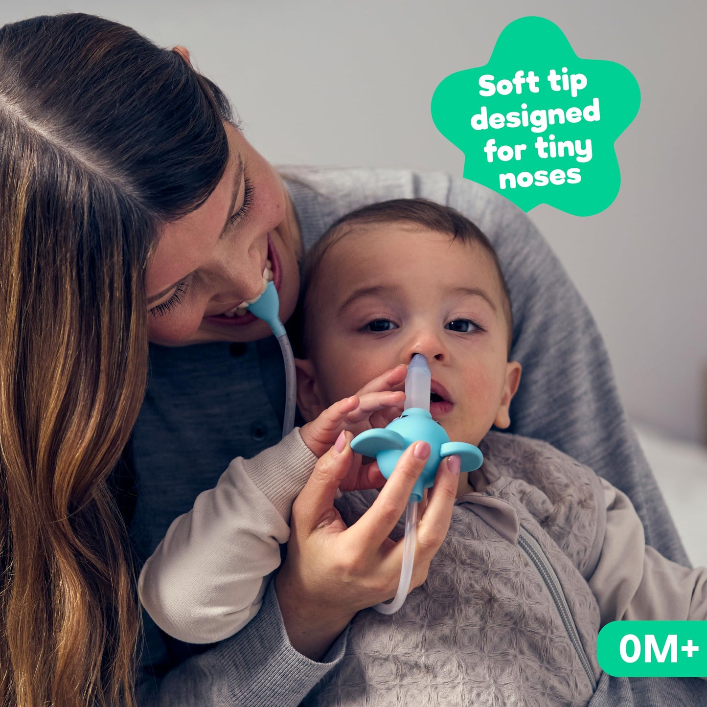 Playhouse MD Booger Buddy Nasal Aspirator, Elephant - with LED Light for Babies & Toddlers – BPA-Free Snot Remover for Infant Stuffy Nose, Congestion Relief – Easy to Clean Design - FSA/HSA Eligible
