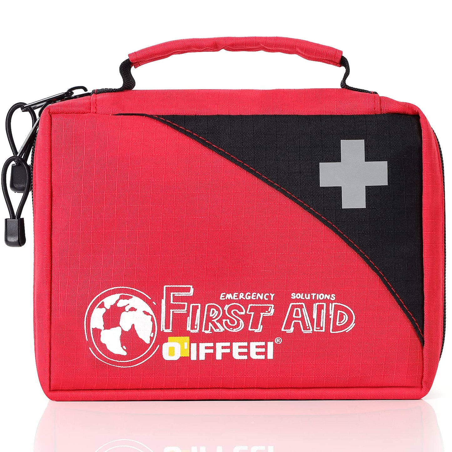 O'IFFEEI First Aid Bags Empty, Compact Trifold Emergency Medical bag for Camping Hiking Travel Car Home Office (BAG ONLY)