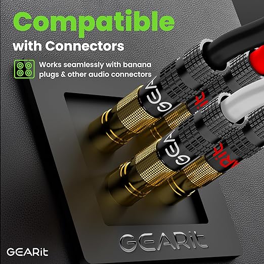 GEARit Outdoor Speaker Wire CL3 Rated, 16 Gauge Speaker Wire, Speaker Cable 100 ft for Outdoor Speakers, Patio, Garden, Backyard Audio, Direct Burial in Ground/in Wall, OFC (Brown, 4-Conductors)
