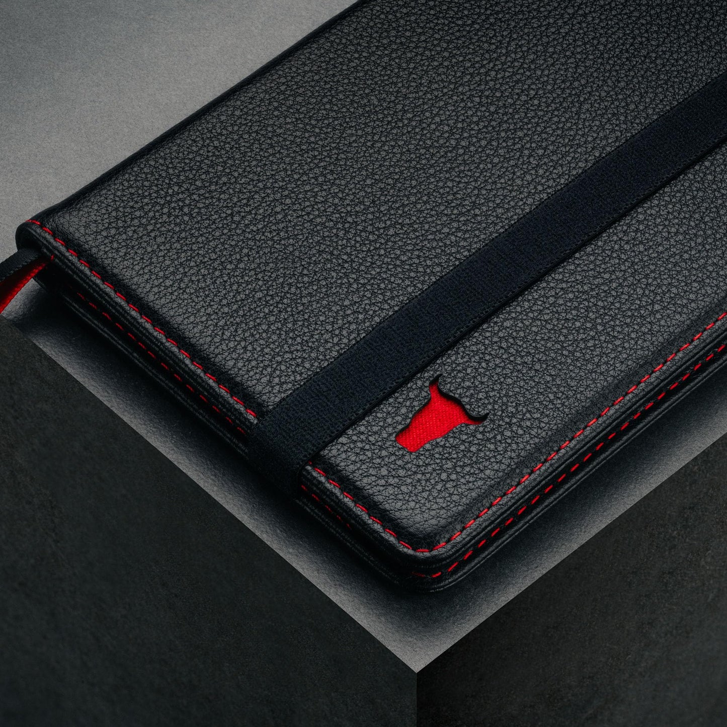 TORRO Passport Holder – Genuine Leather Passport Cover with Elasticated Closure Strap (Black)