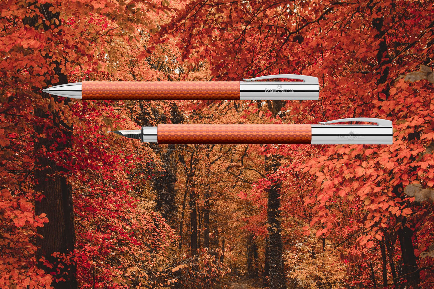 Faber-Castell Ambition Ballpoint Pen - OpArt Autumn Leaves