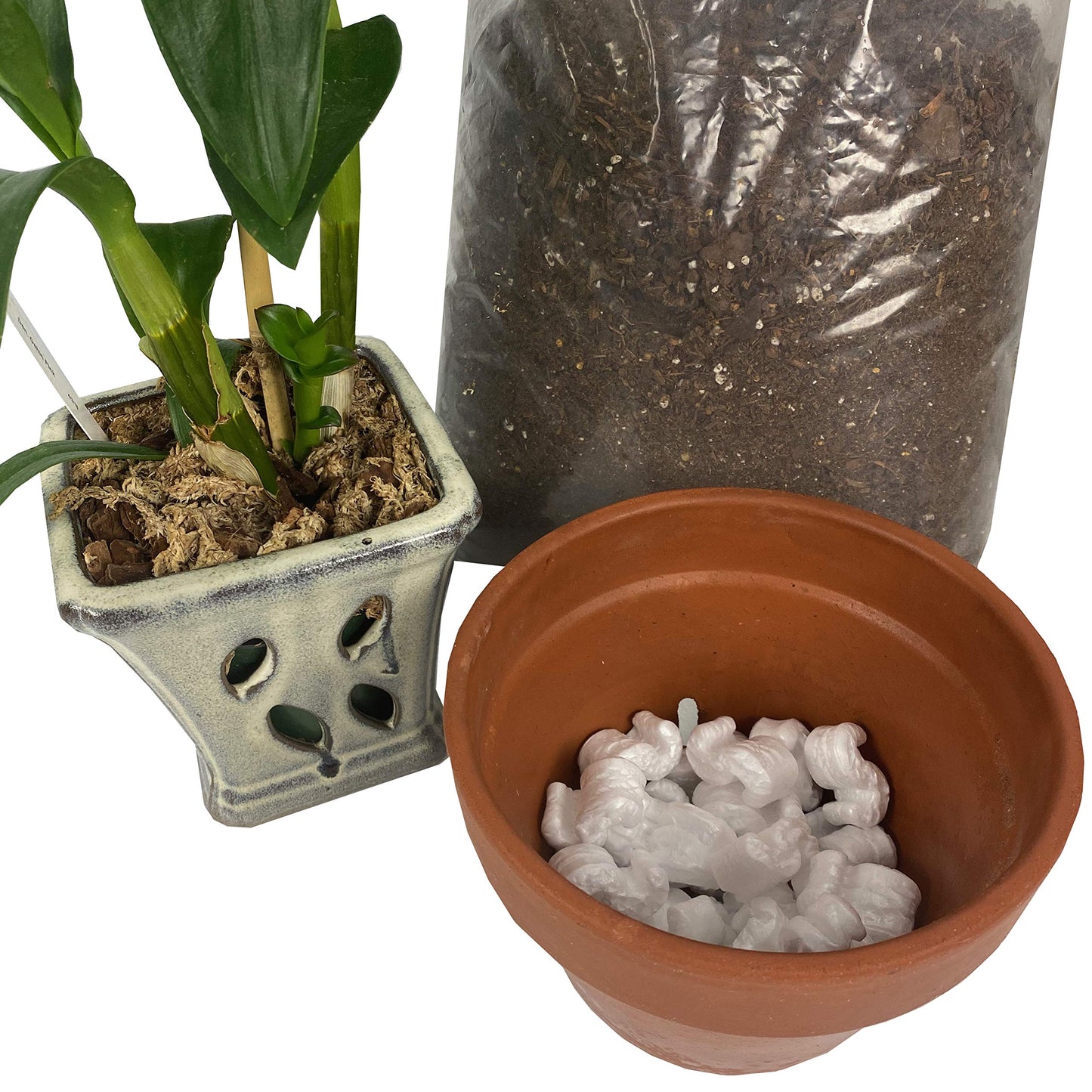 UBMOVE White Packing Peanuts, 7 Cu Ft, Void Filling Regular Packing Peanuts, S Shaped Cushion For Shipping, Moving & Storage, Protect Fragile Items