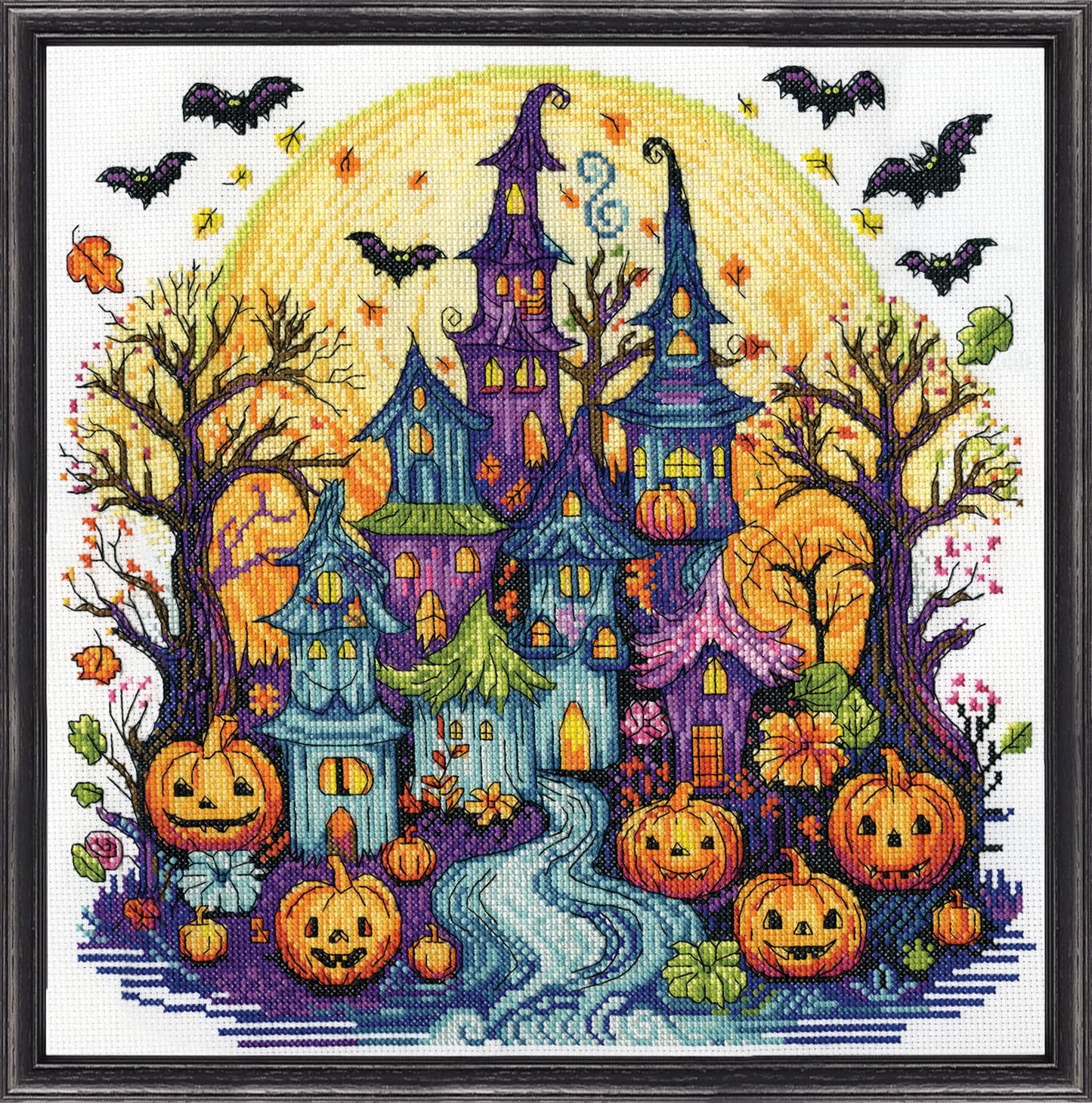 Spooky Village Counted Cross Stitch Kit