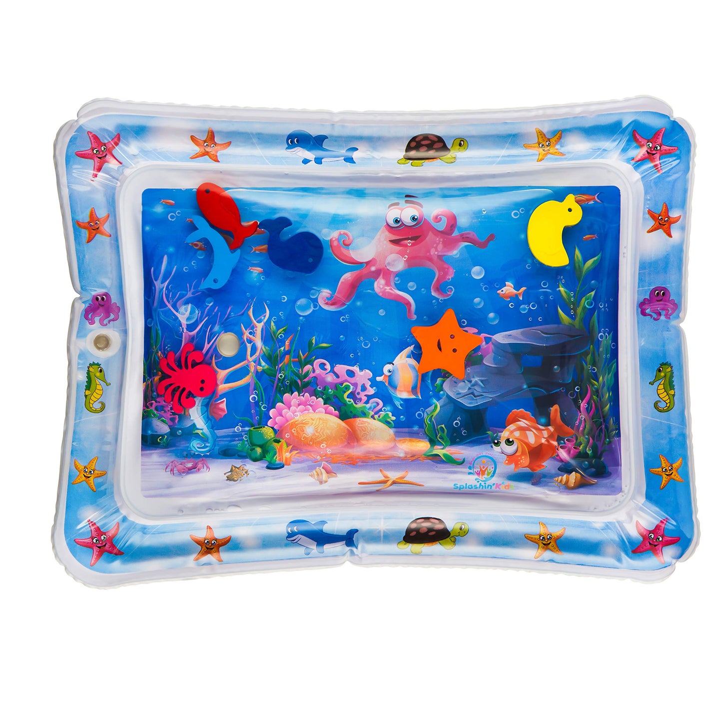 Splashin'kids Inflatable Tummy time Premium Water mat Infants and Toddlers is the Perfect Fun time Play Activity Center Your Baby's Stimulation Growth