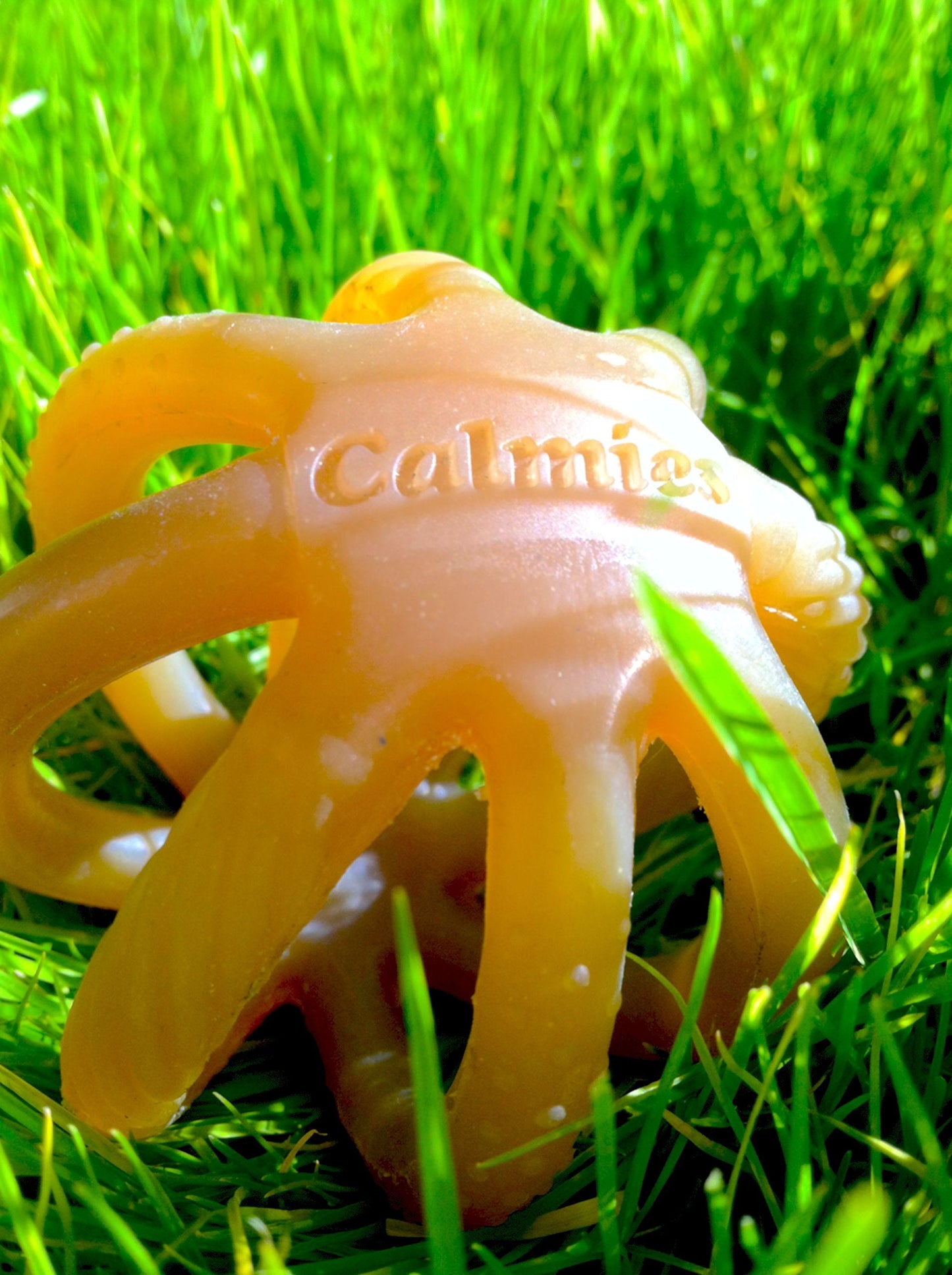 Calmies Teether for Babies Without BPA, 100 Percent Natural Rubber Toy for Infants, Plant Based, No Parabens, No PVC, and No Phthalates, Unscented