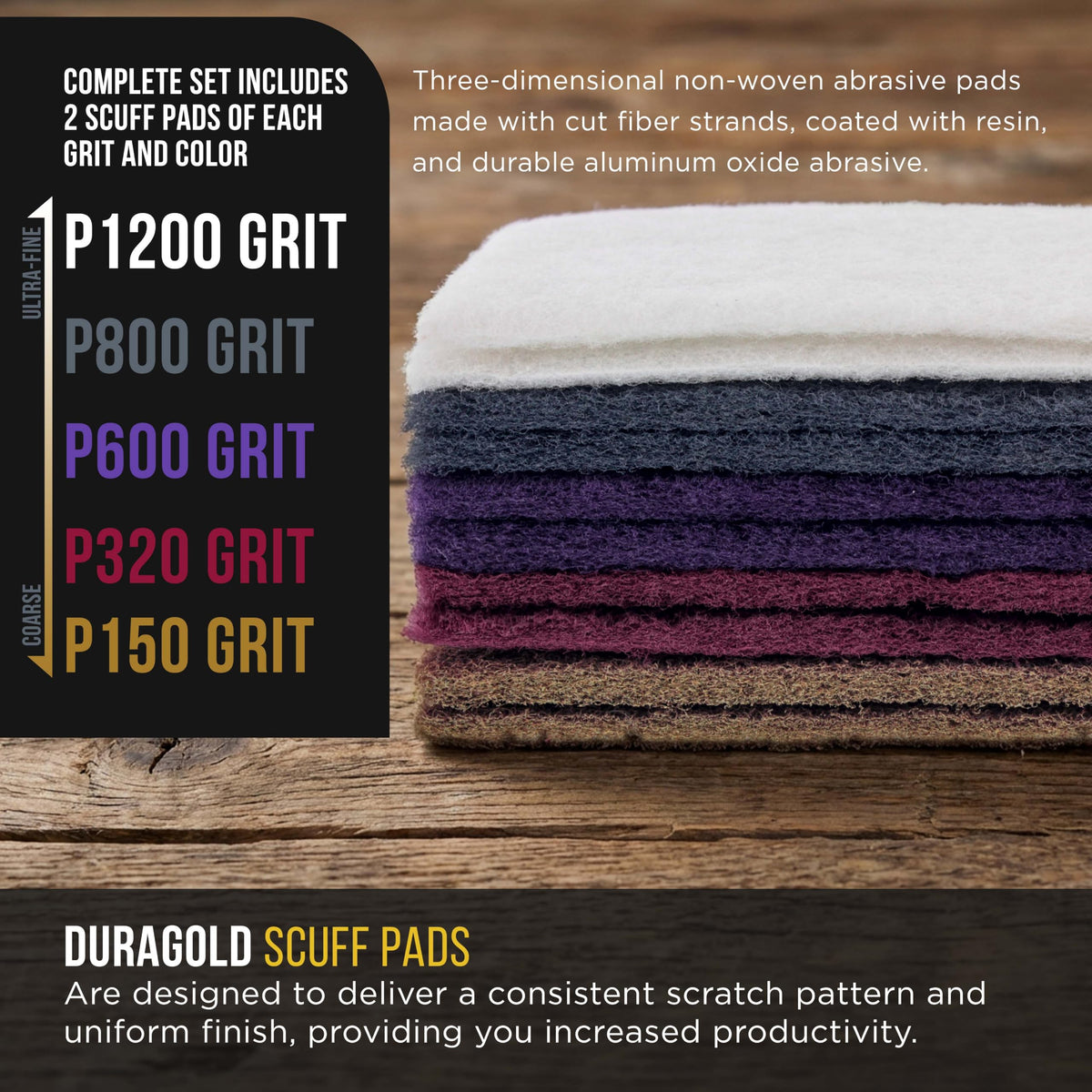 Premium 6" x 9" 10 Scuff Pad Variety Pack (10 Count)