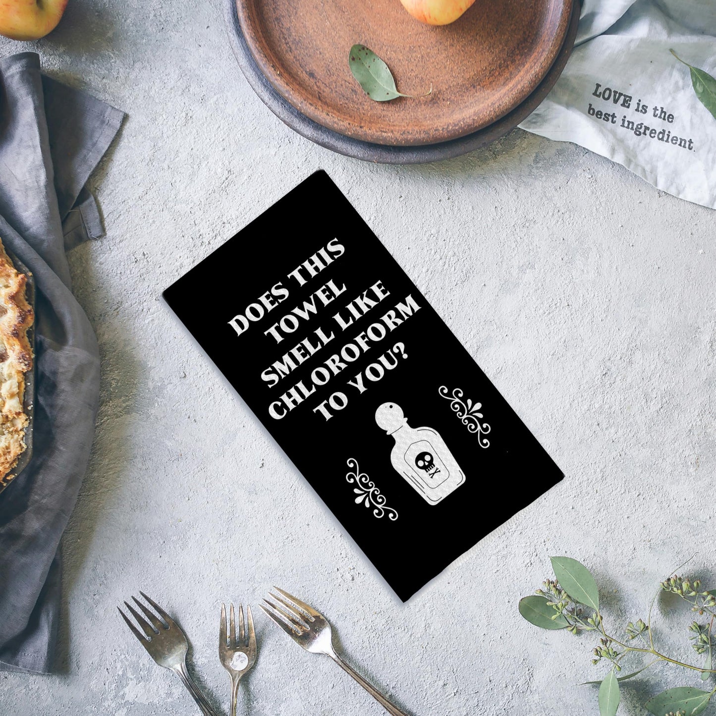Qpenm Funny Kitchen Dish Towels -Funny Black Bathroom Hand Towel Decor, Gothic Bathroom Towel, Witchy Tea Towel 16 X 24 in