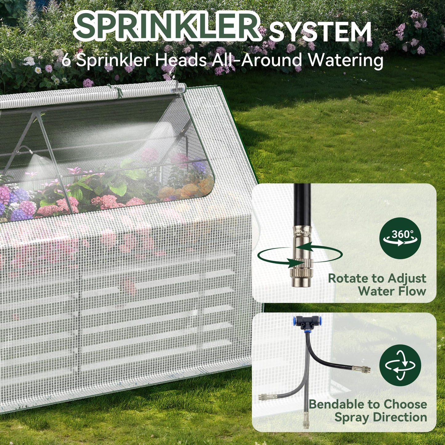 Raised Garden Bed with Self-Watering System, 6x3x2 ft Elevated Planter Boxes Outdoor with PE Cover, Galvanized Raised Beds for Gardening,Vegetables,Flowers, Backyard, Patio