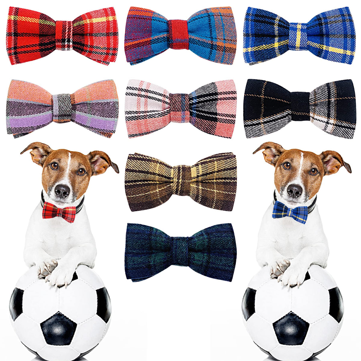 PET SHOW 5 Pack Happy Birthday Dog Bowties for Small Dogs Slide on Collar