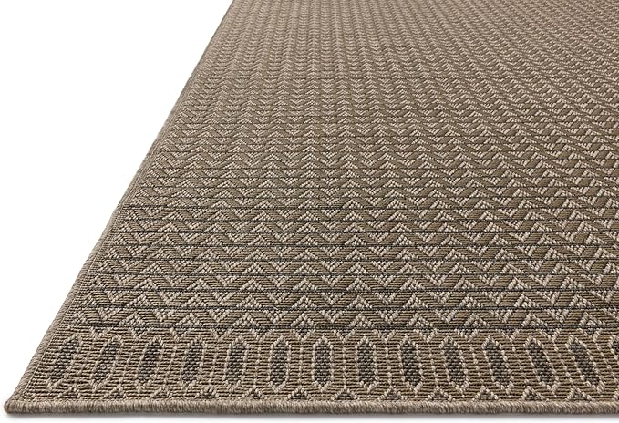 Loloi Chris Loves Julia Providence Collection PRC-05 Natural/Graphite 5' x 7'-7", .12" Pile Height, Indoor/Outdoor Area Rug