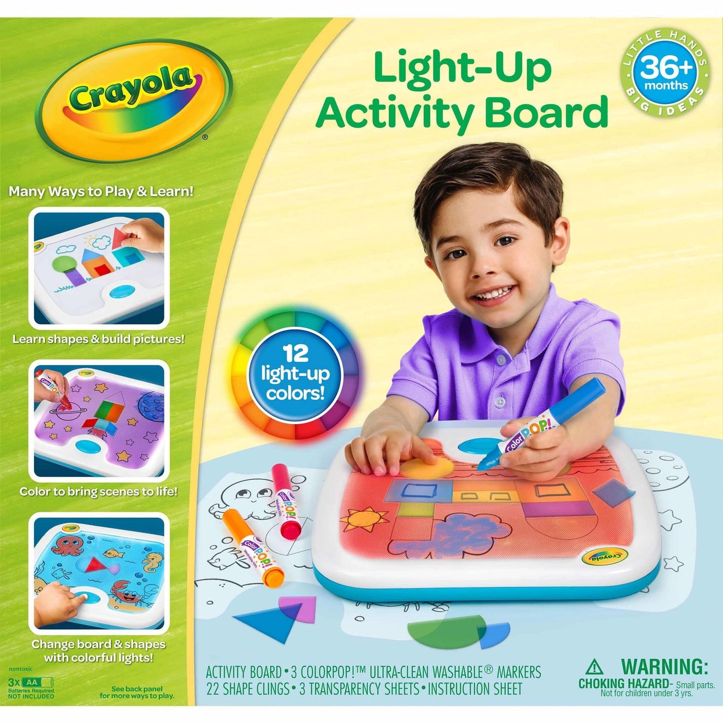 Crayola Light Up Activity Board, Sensory Toy for Toddlers & Kids, Light Box, Light Up Coloring Board, Educational Toy, Gift for Toddlers, Ages 1+