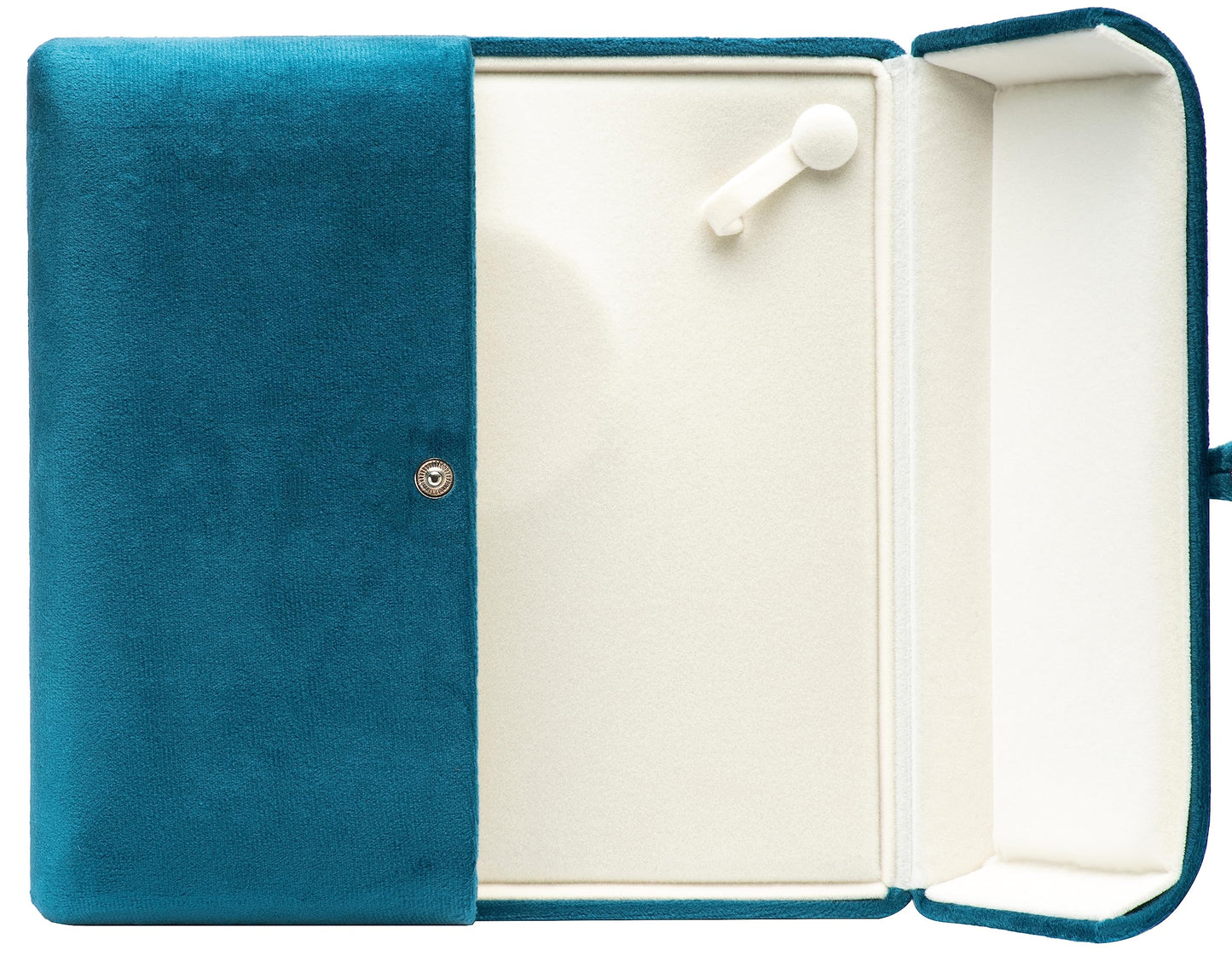 COWFEX Velvet Big Chunky Pearl Necklace Gift Box Showcase Jewelry Storage Case (Blue)