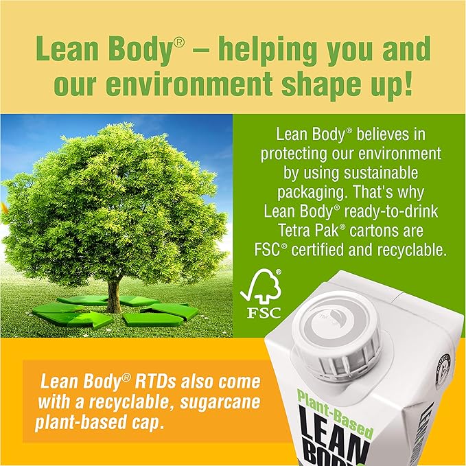 Lean Body Ready-to-Drink, Plant-Based Vegan Vanilla Caramel Protein Shake, 30g Protein, No Artificial Flavors, Sweeteners or Colors, Non GMO, Gluten Free, Premium Pea & Rice Blend (Pack of 12)