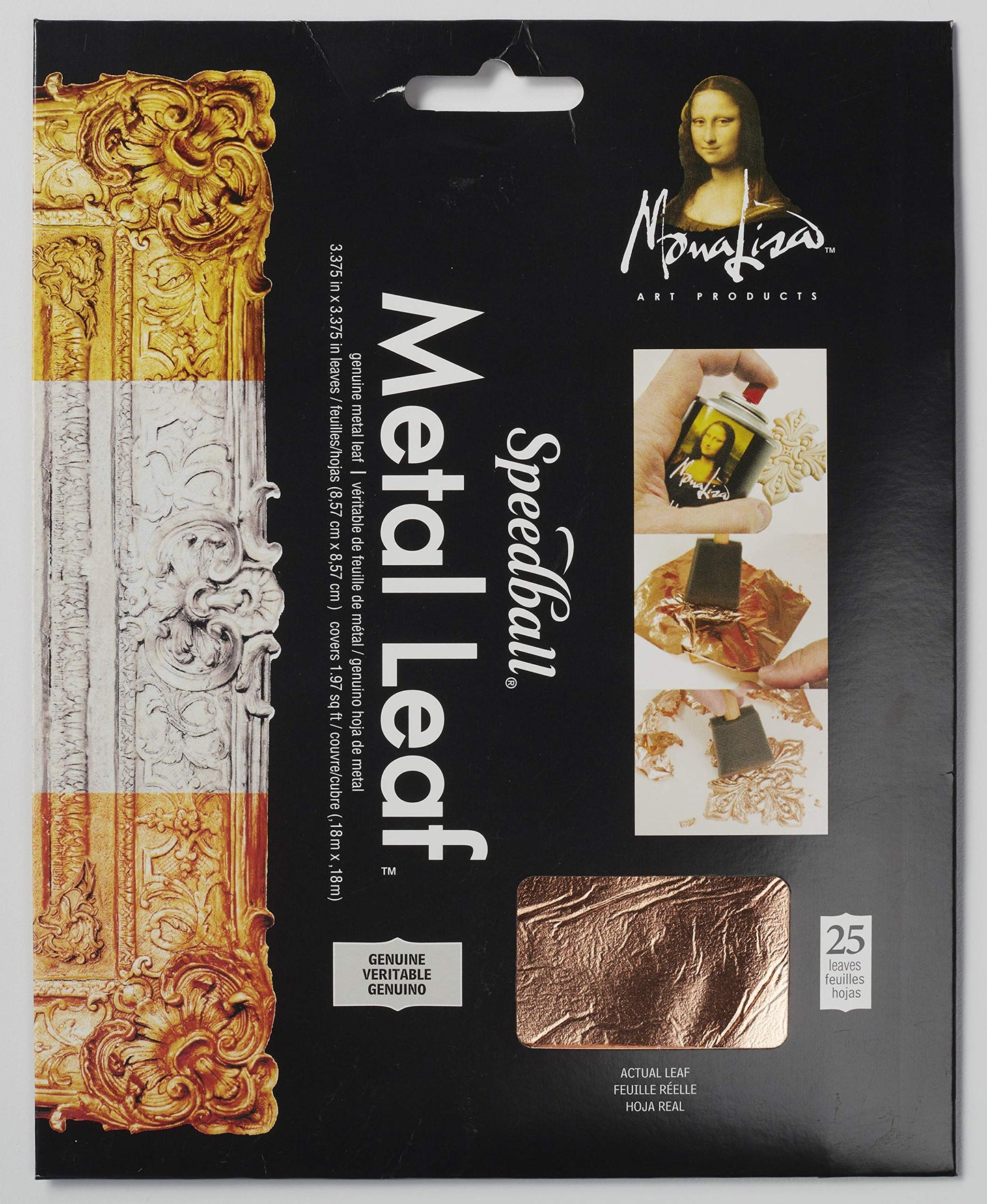 Speedball 10205 Mona Lisa Genuine Copper Leaf, 25 Sheet Pack