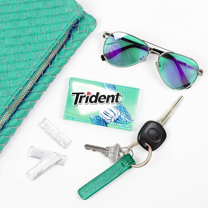 Trident Minty Sweet Twist Sugar-Free Chewing Gum, 12 Packs of 14 Pieces (168 Total Pieces)