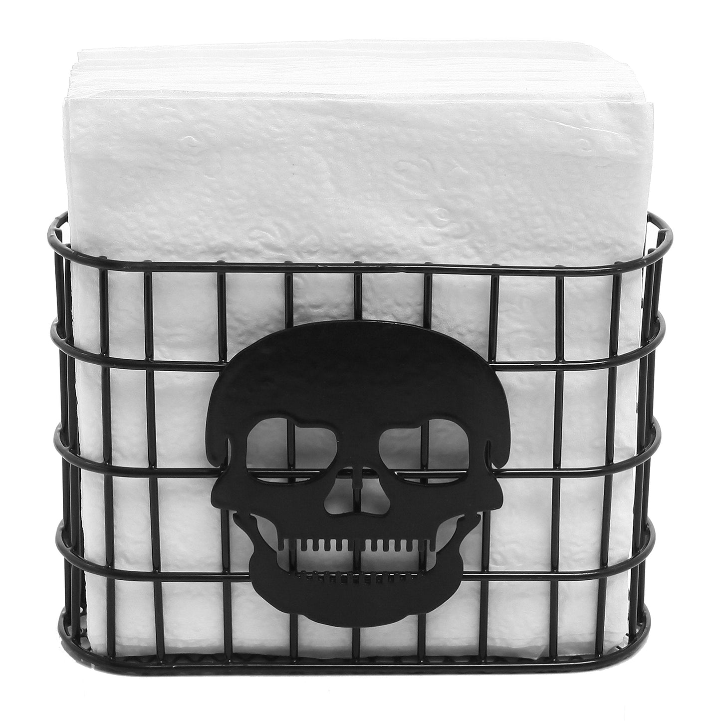 MyGift Modern Brass Tone Metal Wire Commercial Wall Mounted or Tabletop Paper Folded Towel Holder Dispenser Rack (Halloween)