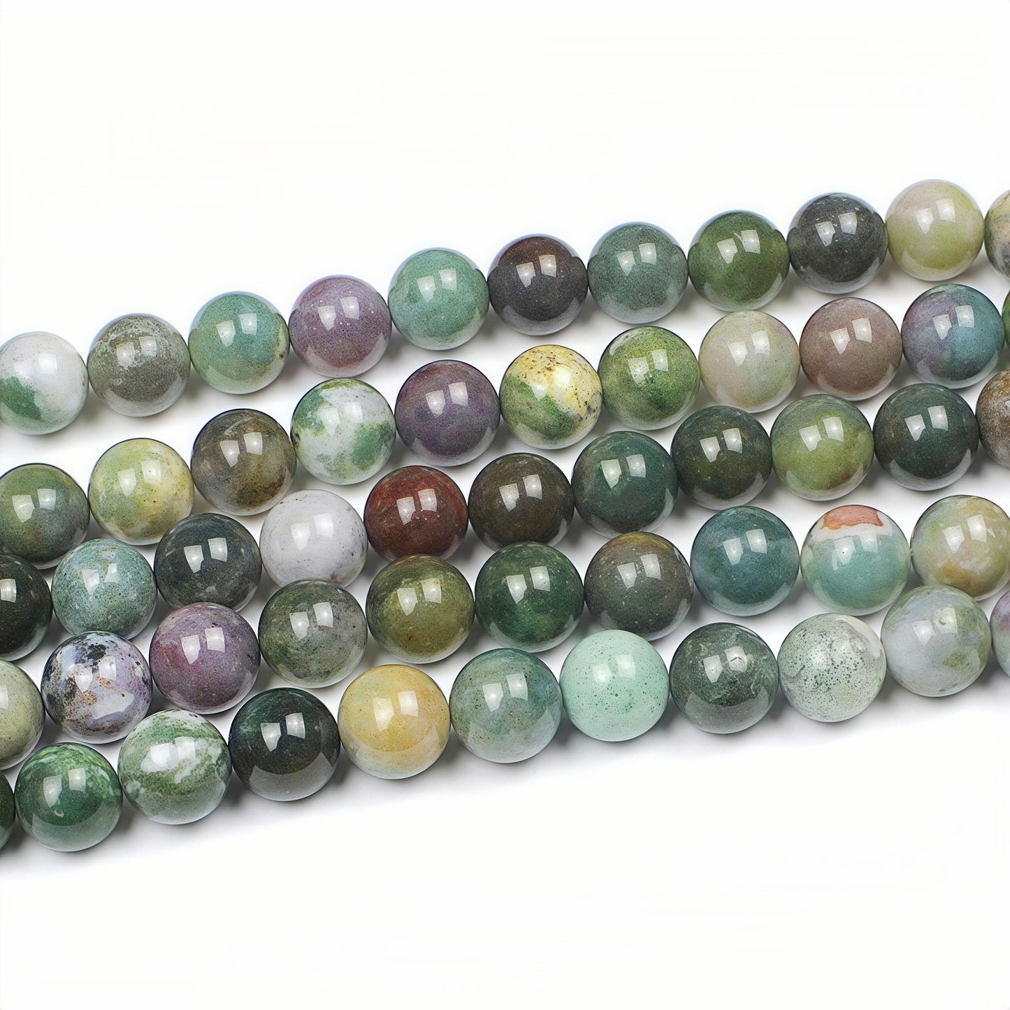 MJDCB AAA Natural Round India Agate Stone Beads Onyx Loose Beads for DIY Necklace Bracelat Jewelry Making Strand 15" (6mm)