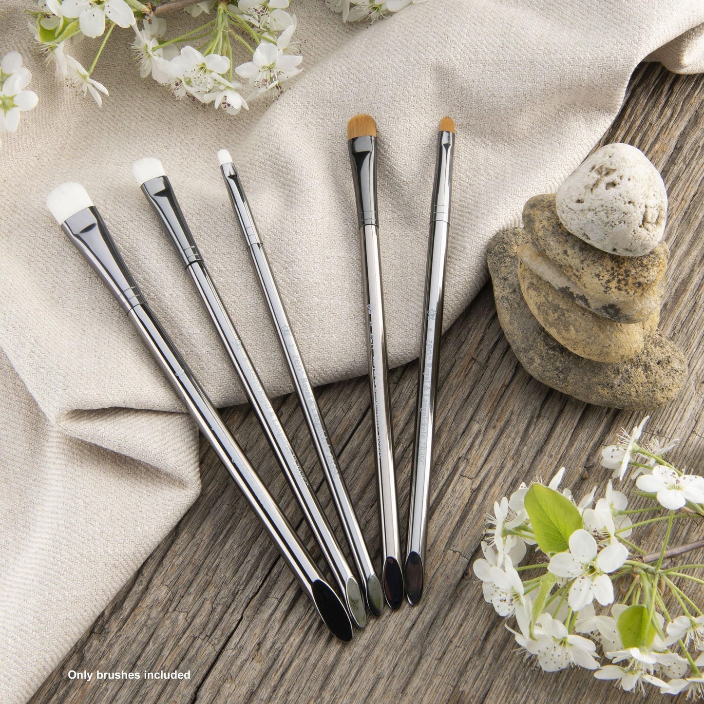 Royal & Langnickel Zen 5 Piece Watercolour Scrubber Paint Brush Set
