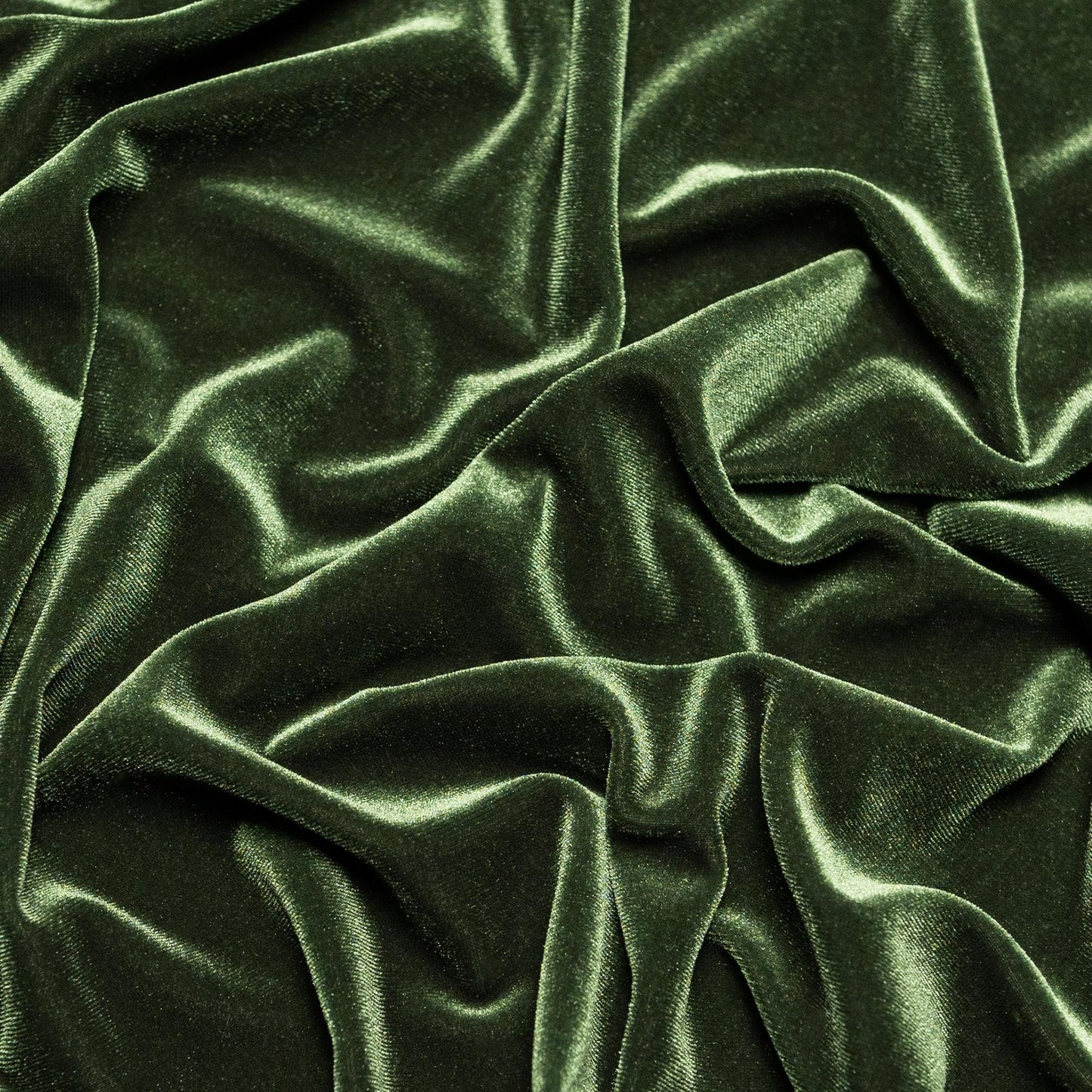 Ice Fabrics Stretch Velvet Fabric by The Yard - 60" Wide Soft Stretchy Fabric for Sewing Clothes, Apparel, Costume, Crafts - 90% Polyester 10% Spandex - Dark Olive Green - 1 Yard