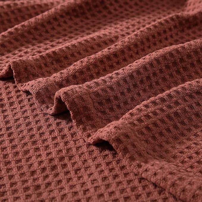 Eddie Bauer Blanket Soft Waffle Weave Bedding, Medium Weight Bedroom Decor, Softens Every Wash, King, Orange
