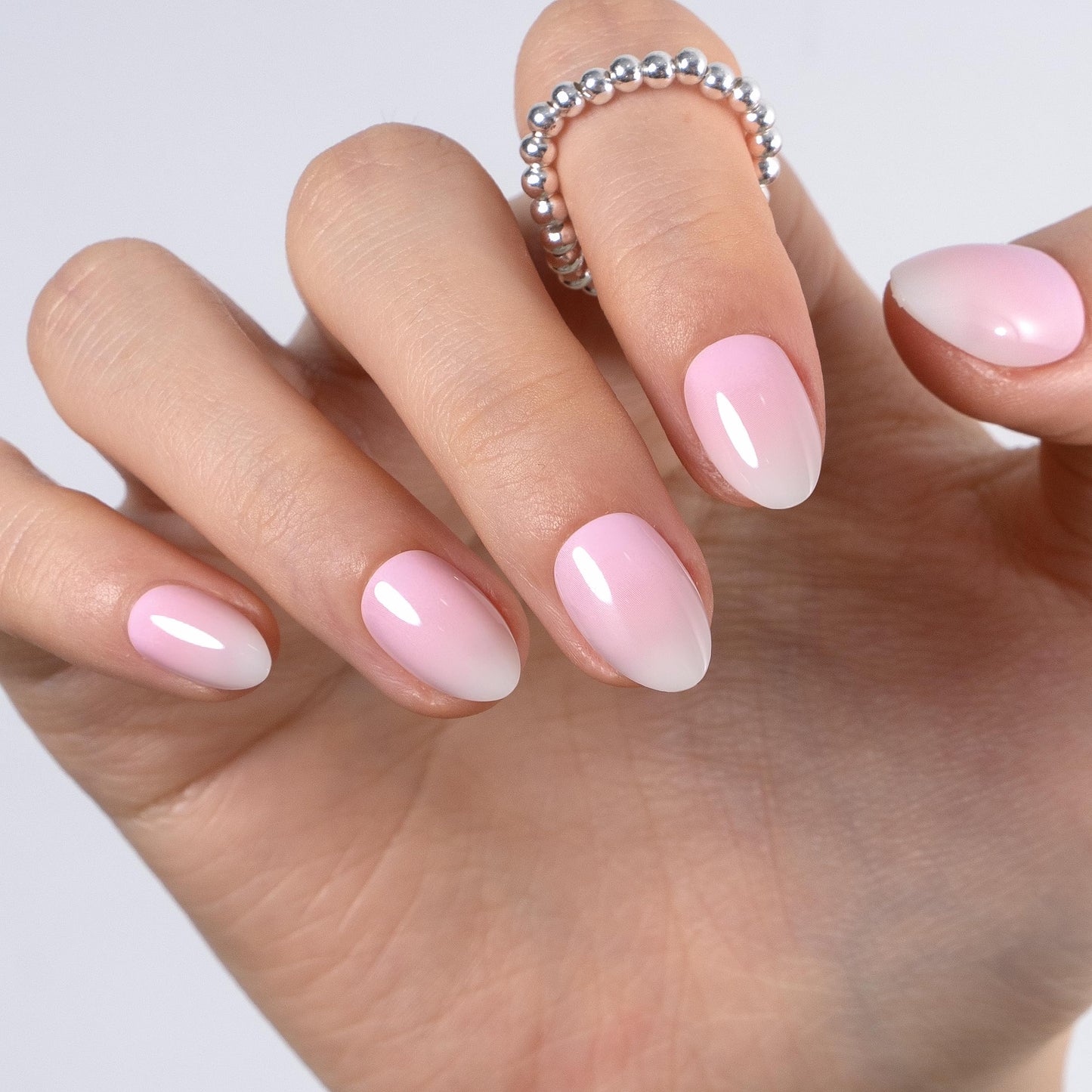 CurvLife Soft Gel Square Press-On Nails Extra Short, Reusable Fake Nails with Glue & Adhesive Tabs, 30PCS Salon-Quality Stick-On Nails for At-Home Manicure (Silk Fade)