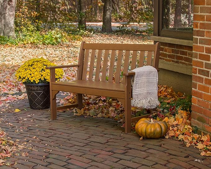 POLYWOOD GNB48TE Vineyard 48" Bench, Teak