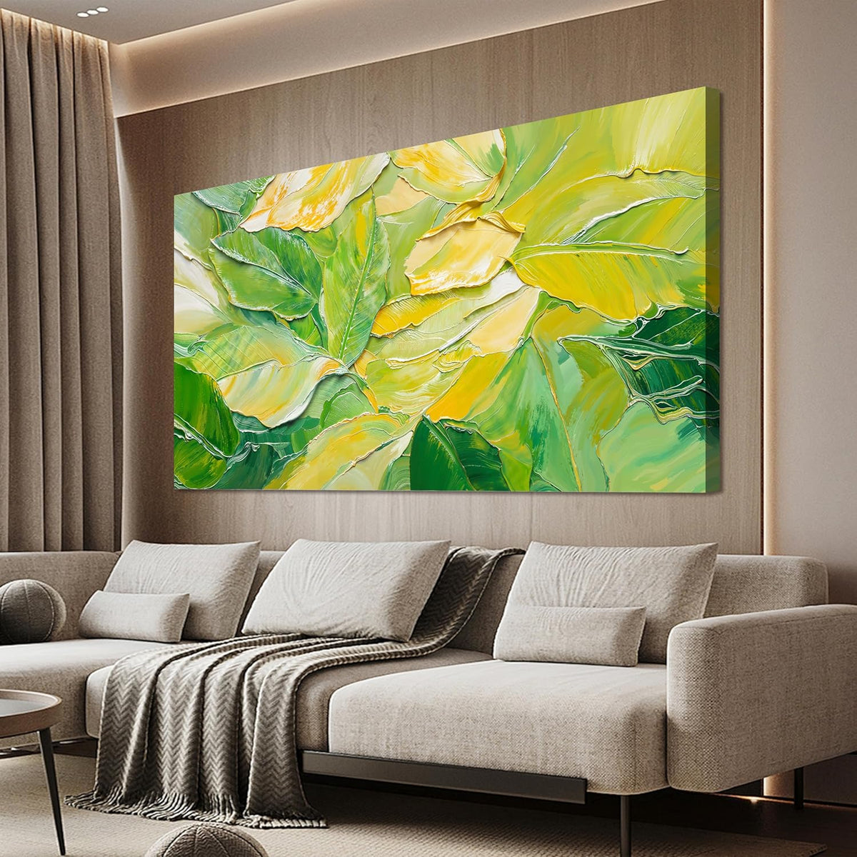Canvas Oversized Wall Art Decor Large Wall Art Pictures for Living Room Artwork for Walls Abstract Green Wall Art Prints Abstract Canvas Art Wall Decor Bedroom Home Aesthetic Wall Art Decorations 29"X58"