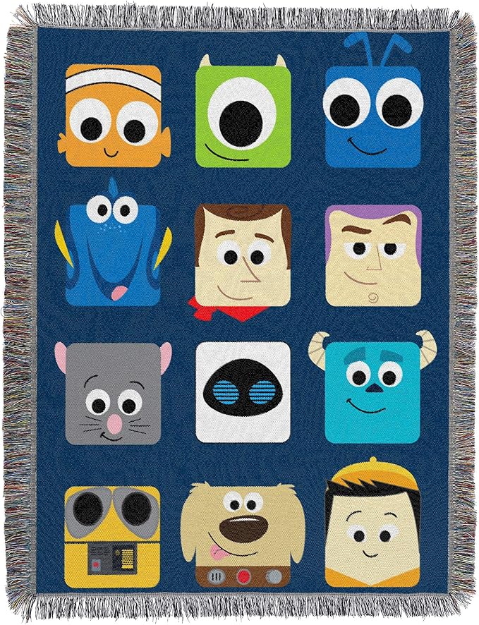 Northwest Disney-Pixar Woven Tapestry Throw Blanket, 48" x 60", Pixarland