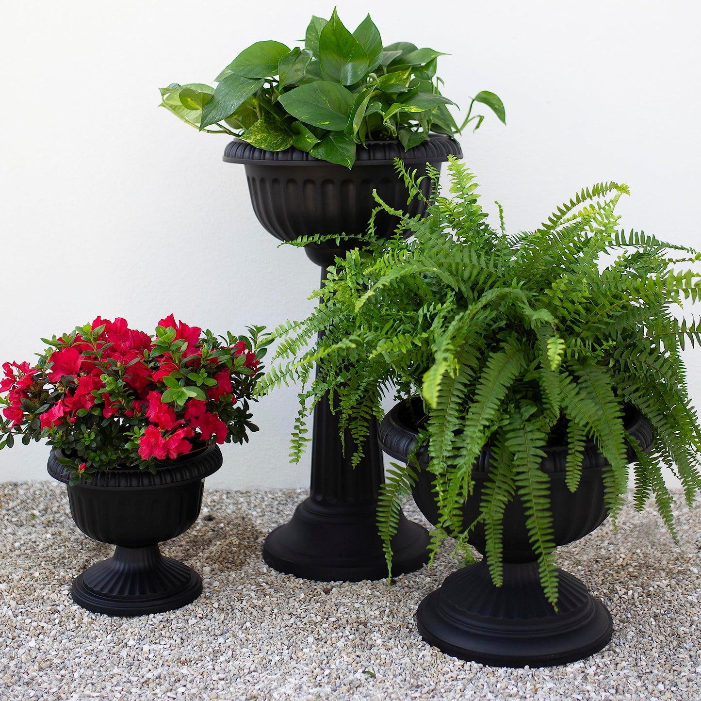 Bloem GU18-00 Grecian Urn Planter, 18", Black