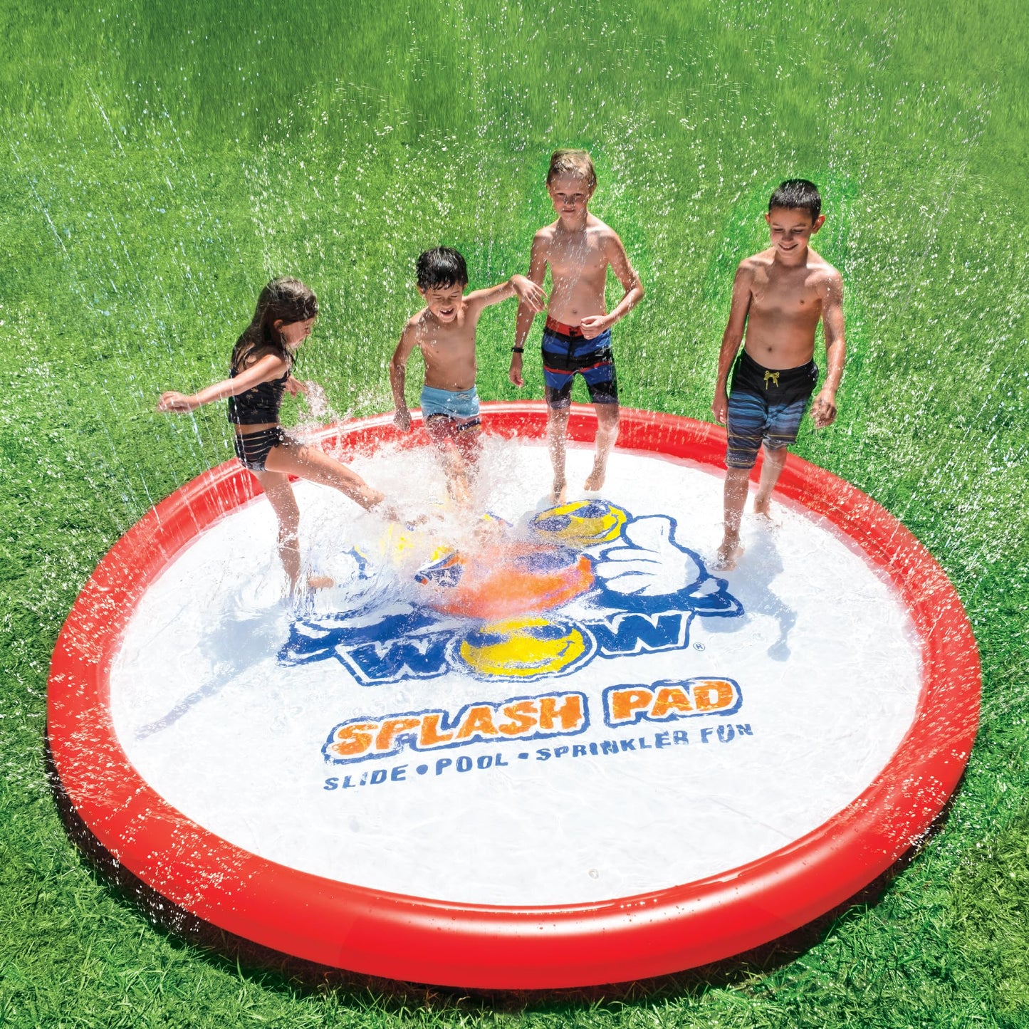 WOW Sports Giant Splash Pad, Durable wading pool with Built in Sprinklers