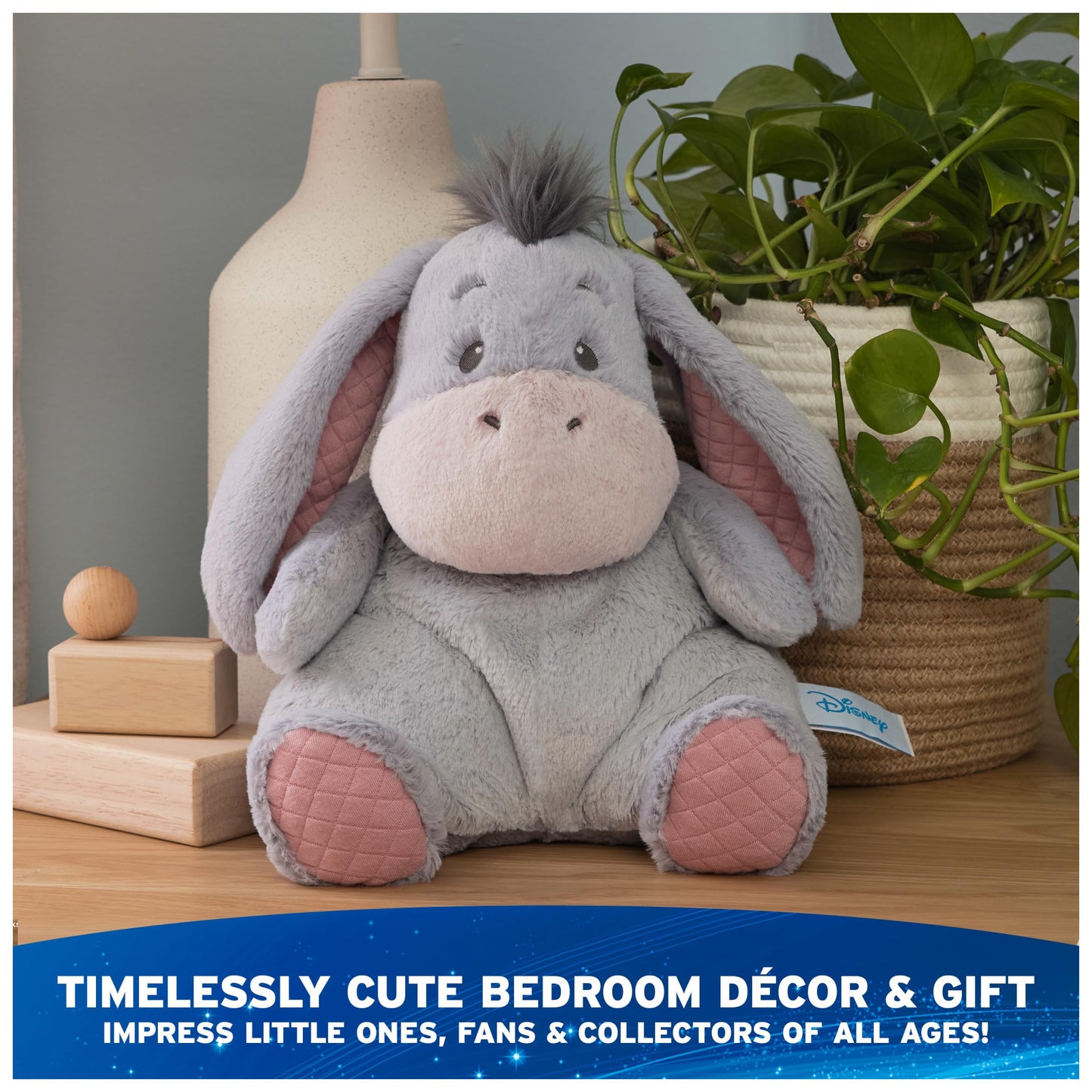 GUND Disney Official Eeyore Oh So Snuggly Plush, Winnie the Pooh, Eeyore Donkey Stuffed Animal for Ages 1 and Up, Grey, 12.5”