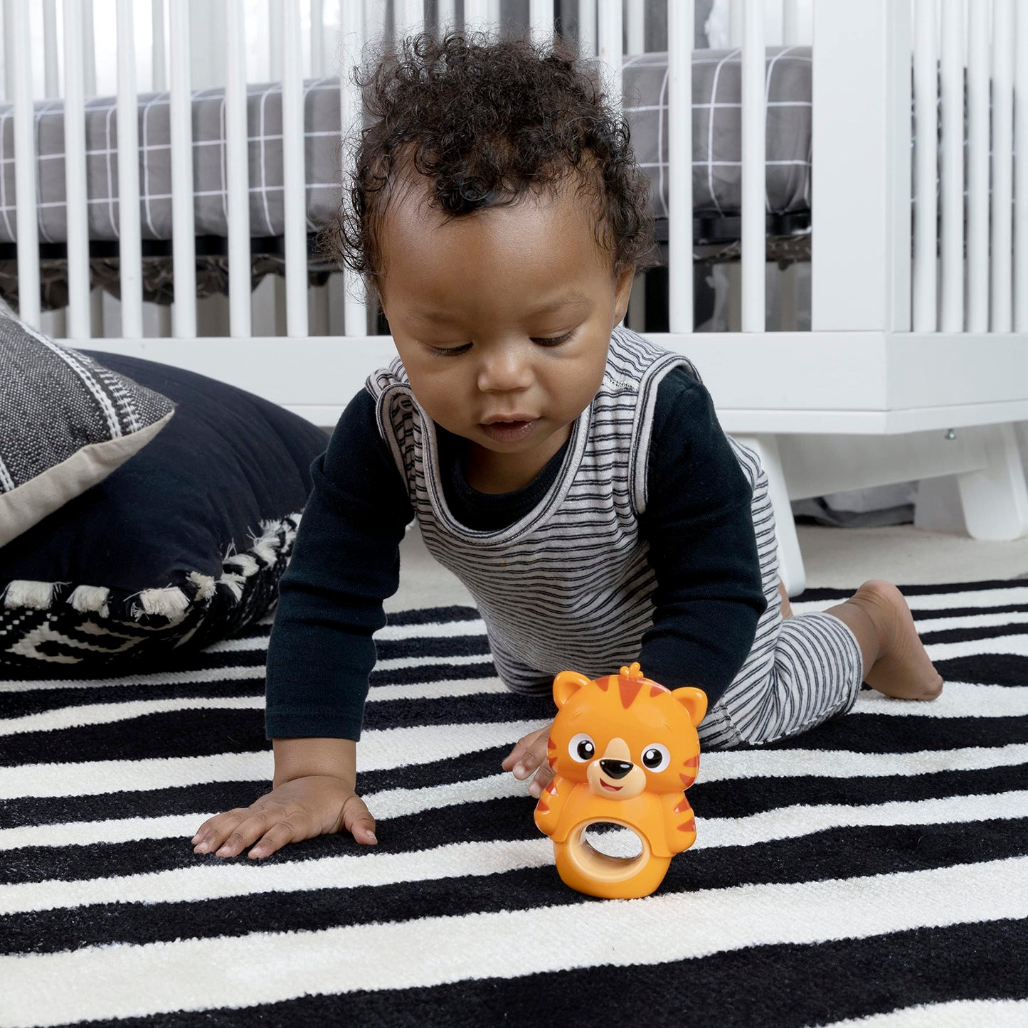 Baby Einstein Teethe & Wobble Tinker Tiger Teether Toy, BPA Free, for Cause and Effect Learning, Infants Ages 3 Months and Up