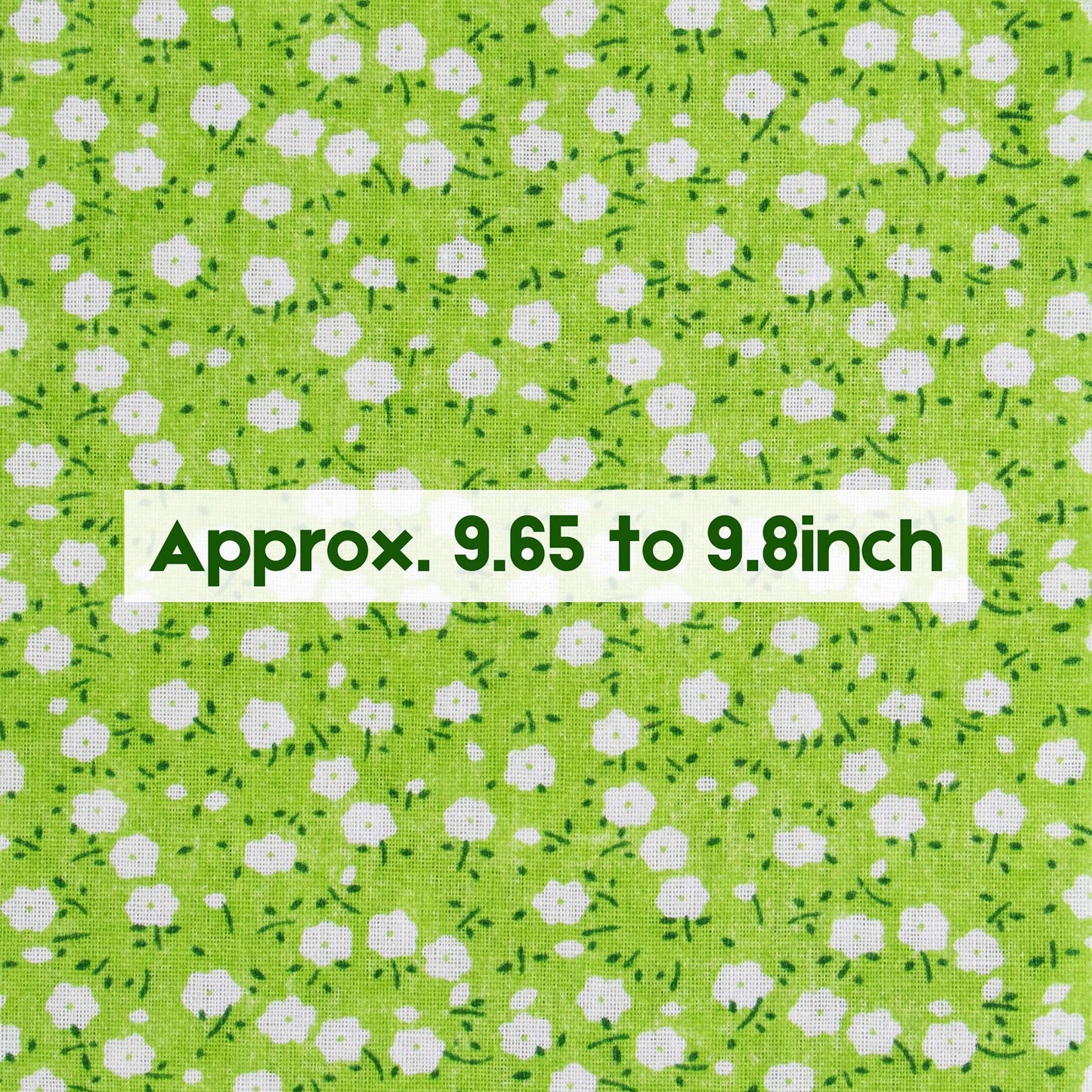 AUEAR, 35 Pack Cotton Print Fabric Bundle Squares 9.8"x9.8" Quilting Sewing Floral Precut Sheets for DIY Scrapbooking Dot Pattern (Bright Colors: Red & Blue Yellow Pink Green)