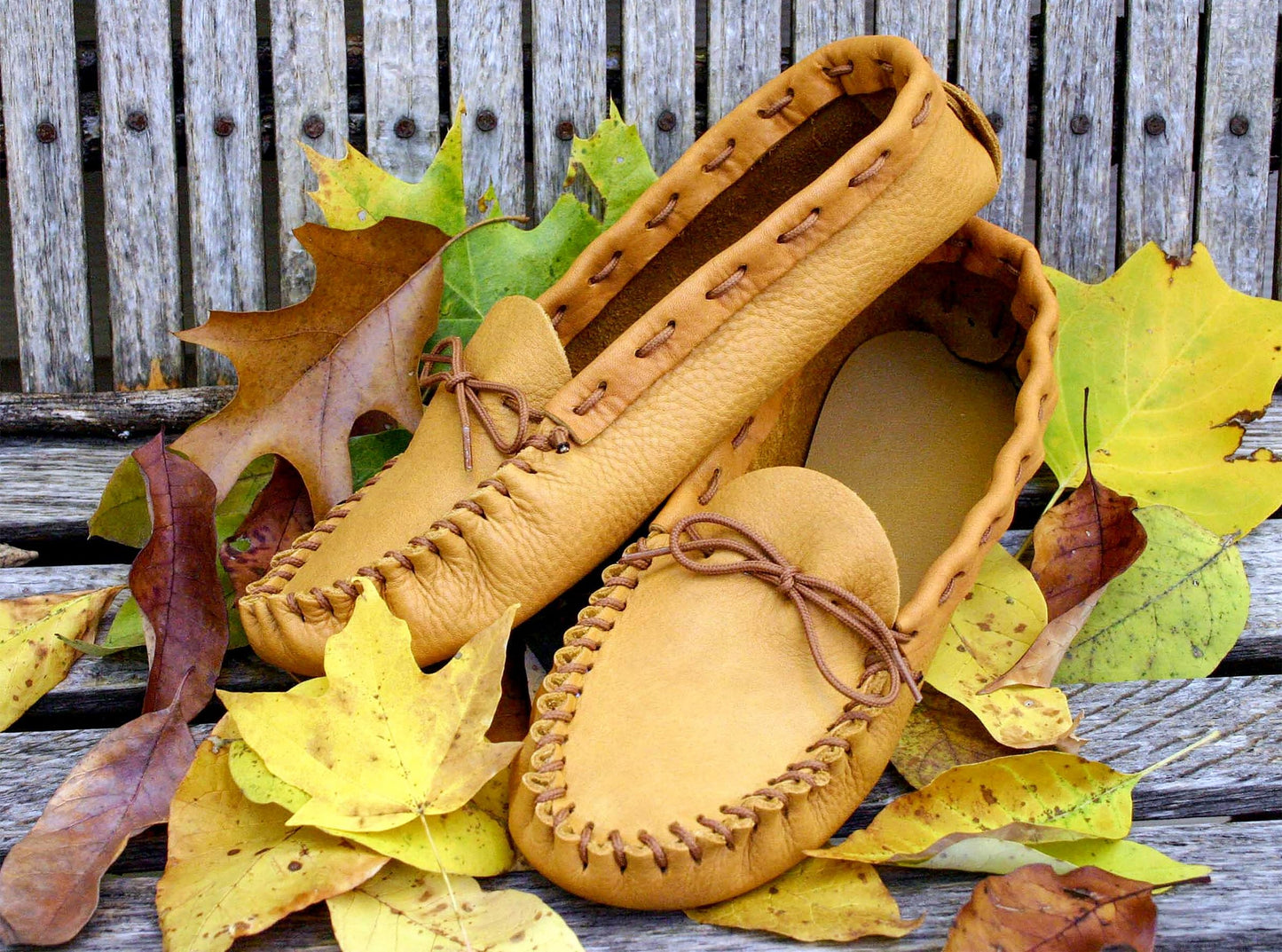 Realeather Adult Moccasin Leathercraft Kit, 10-11, Golden Tan