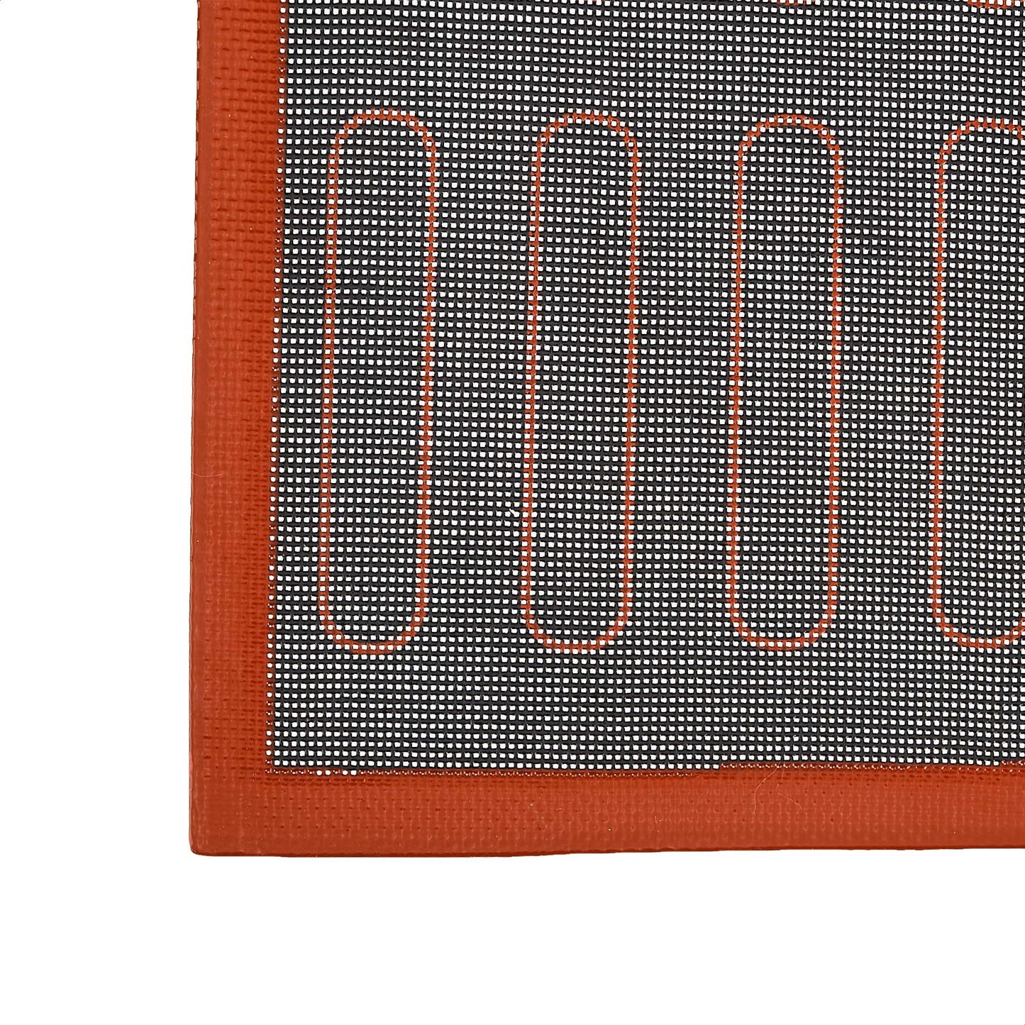 Amazon Basics Non-Stick Silicone Baking Mat, Non-Slip, Heat Resistant, for Dough Rolling, Reusable, Easy to Clean, Rectangular, 15.7" x 11.8", Black/Red/White, 2 Pack