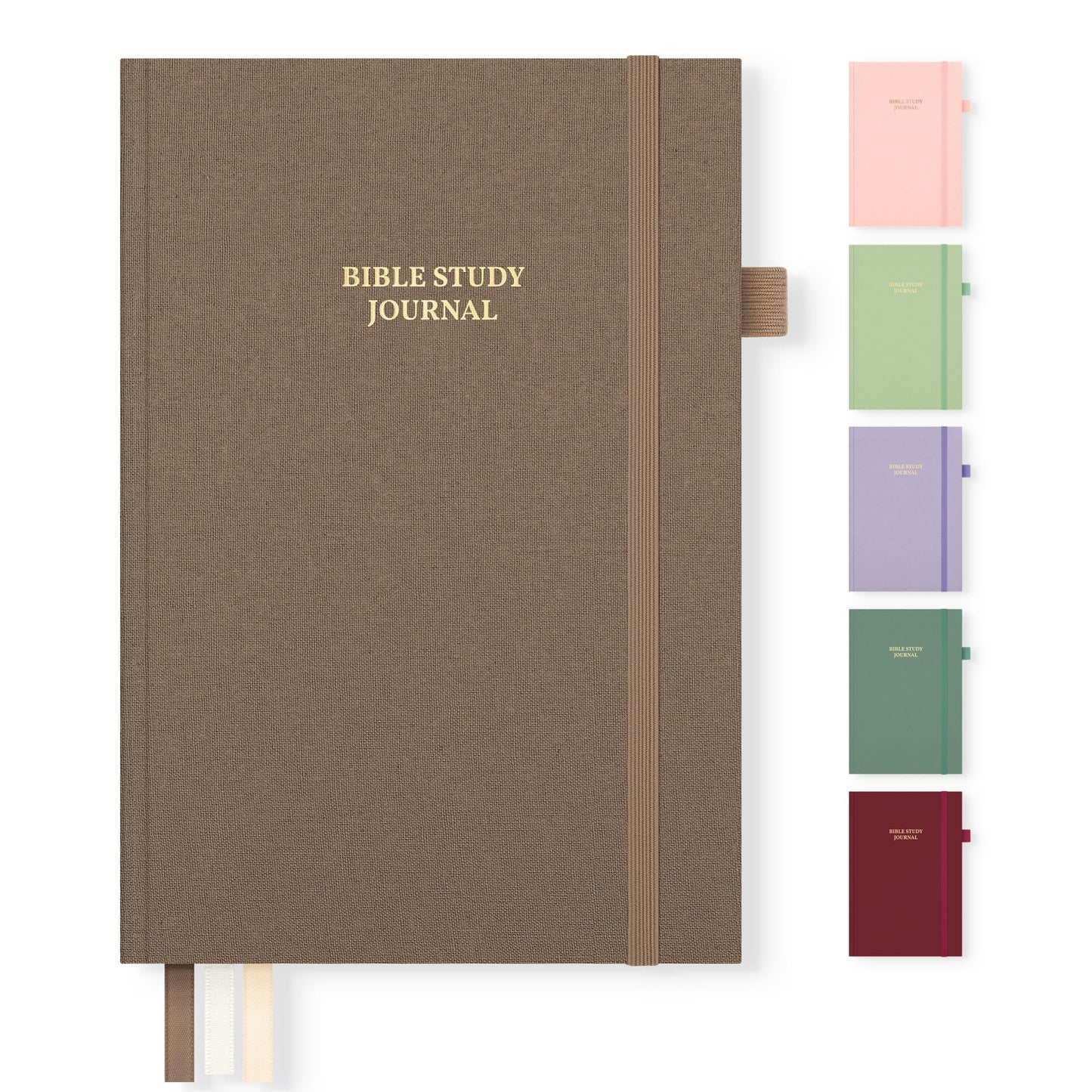Verveorig Bible Study Journal for Women & Men, Church Notes Prayer Journal Bible Notebook for Note Taking, Bible Study Guide/Supplies/Gifts/Accessories (Brown, A5 (5.8" x 8.3"))