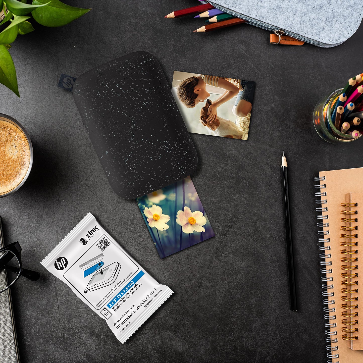 HP Sprocket 2x3" Premium Zink Sticky Back Photo Paper (50 Sheets) Compatible with HP Sprocket Photo Printers.